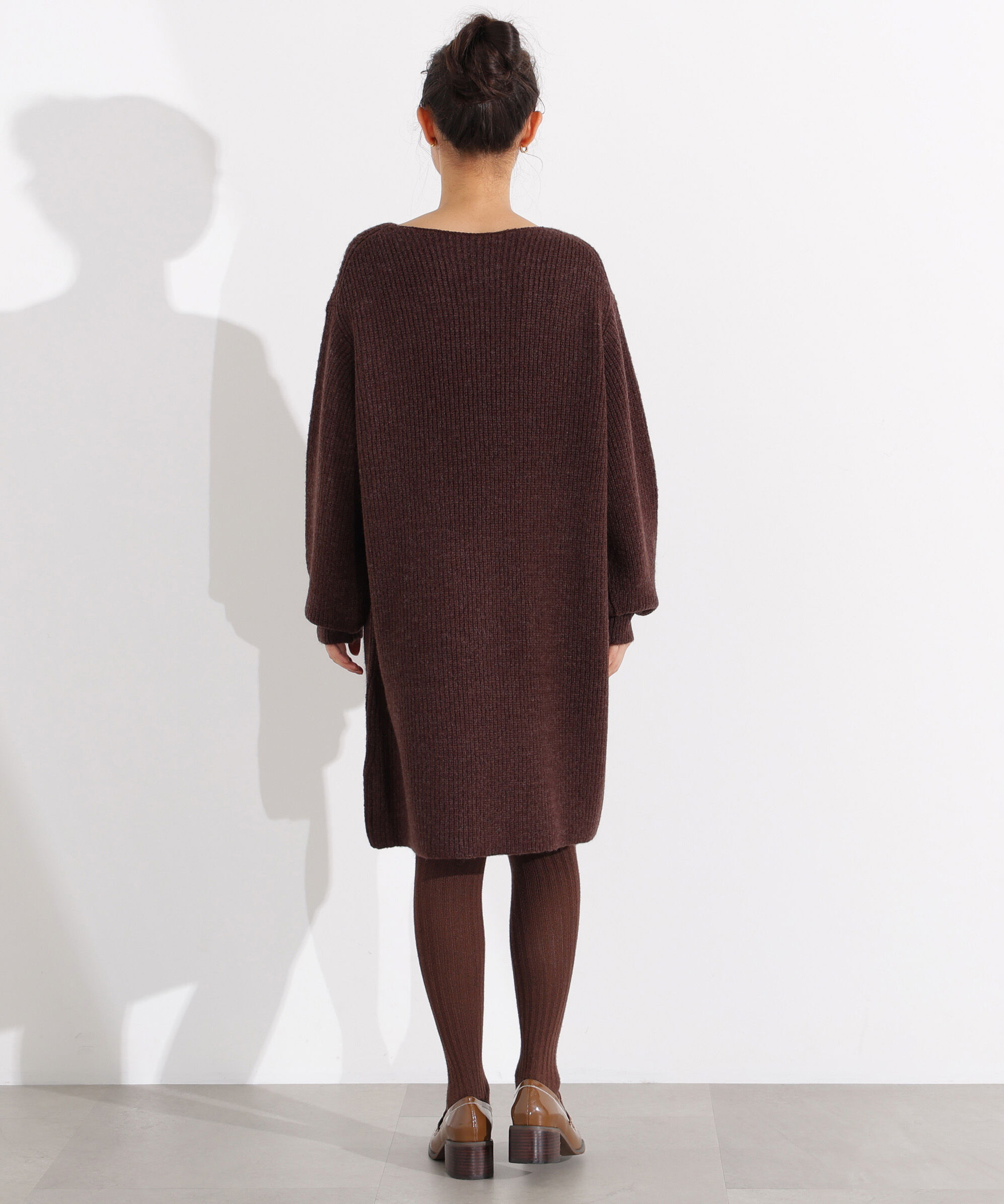  「襟付ミニニットワンピース」|スカート|