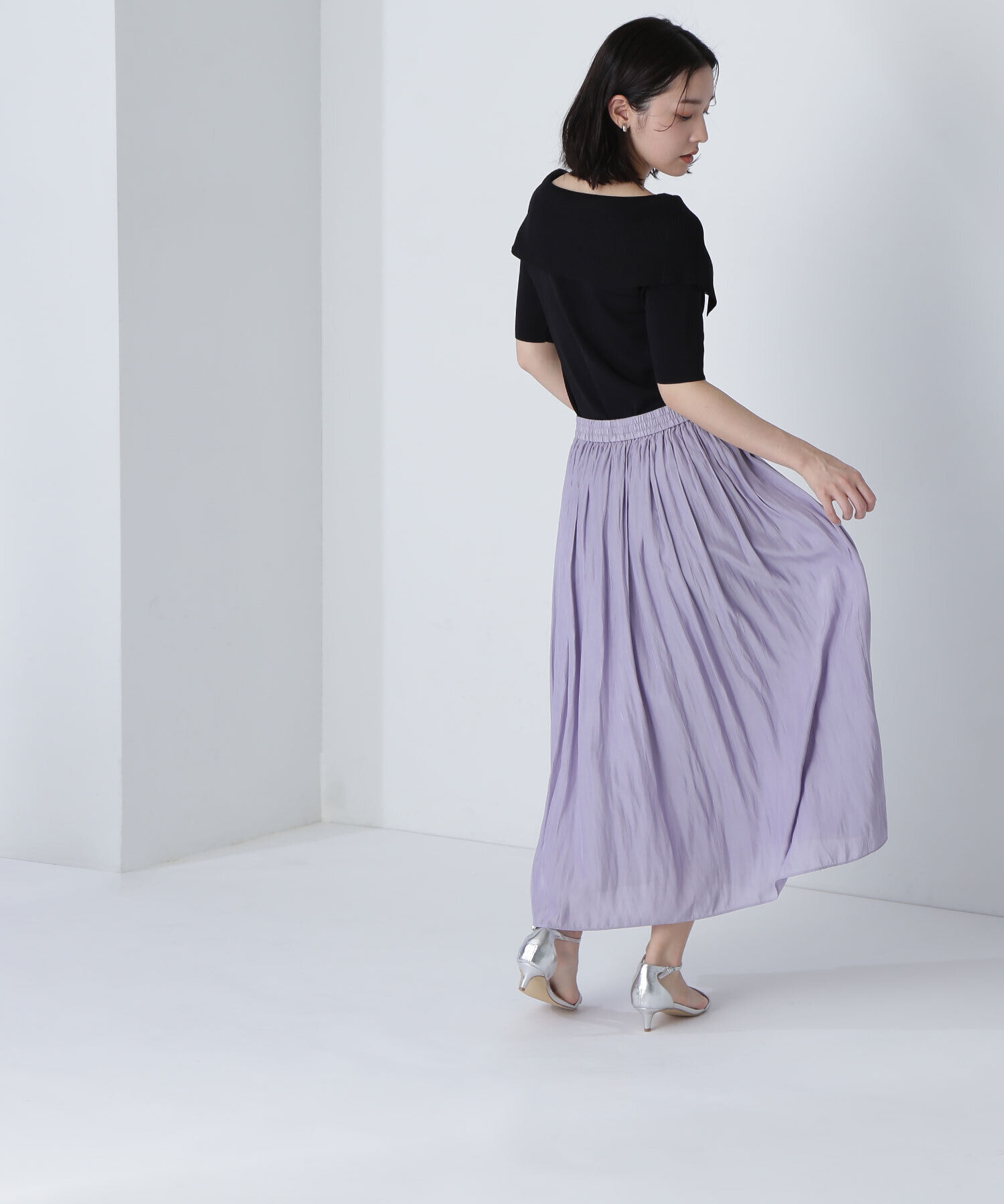  「ビッグカラーボートネックニット」|ニット・セーター|