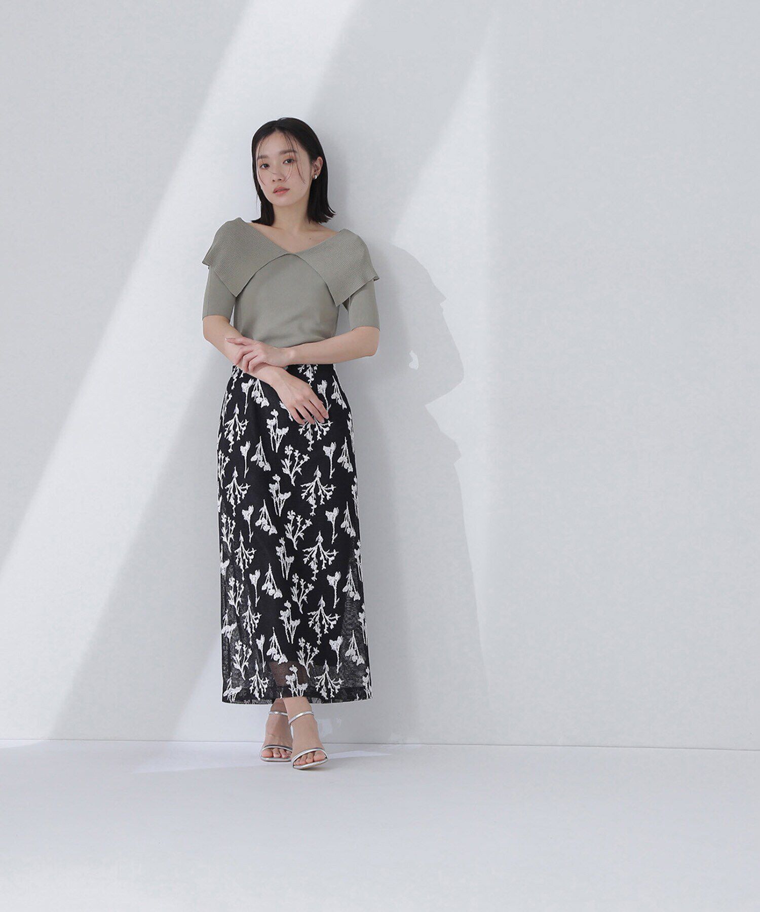  「ビッグカラーボートネックニット」|ニット・セーター|