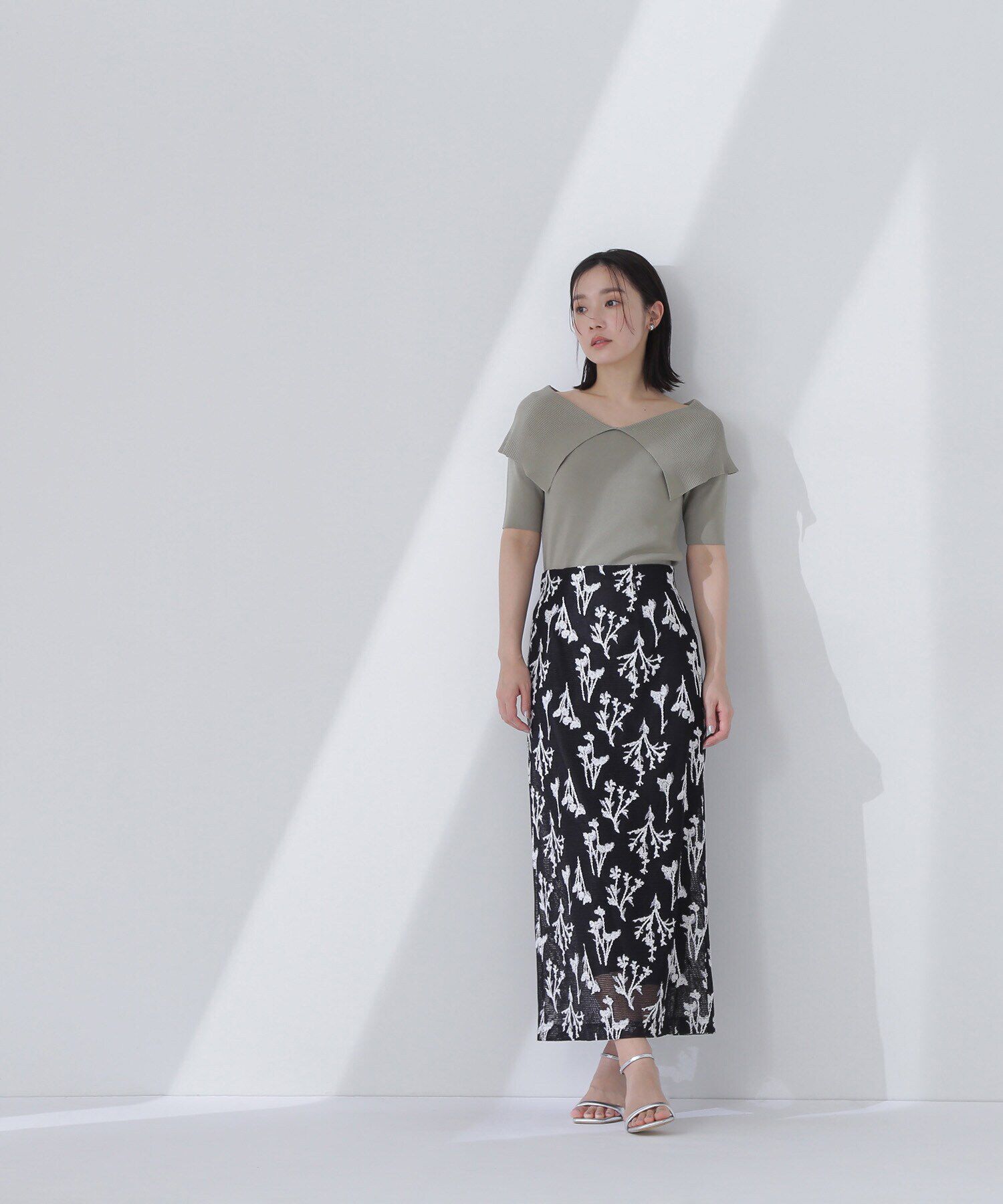  「ビッグカラーボートネックニット」|ニット・セーター|