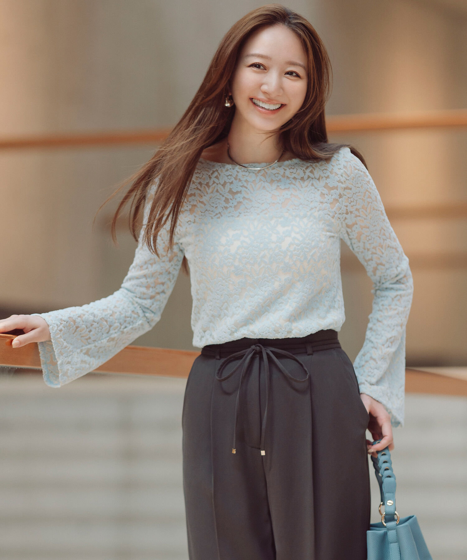  「モールレーストップス」|Tシャツ・カットソー|ブルー