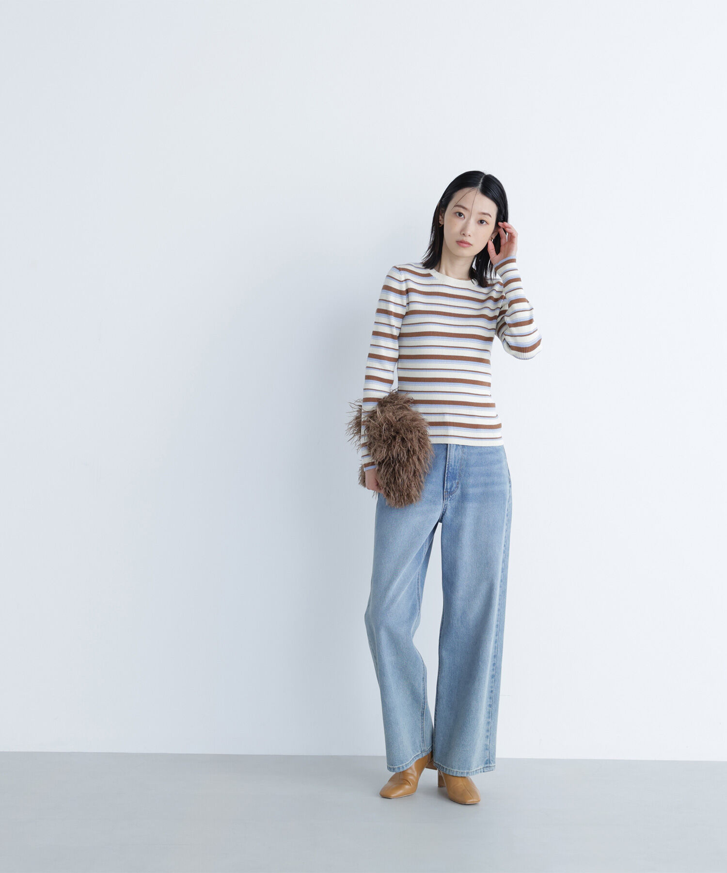  「マルチボーダーリブニット」|ニット・セーター|