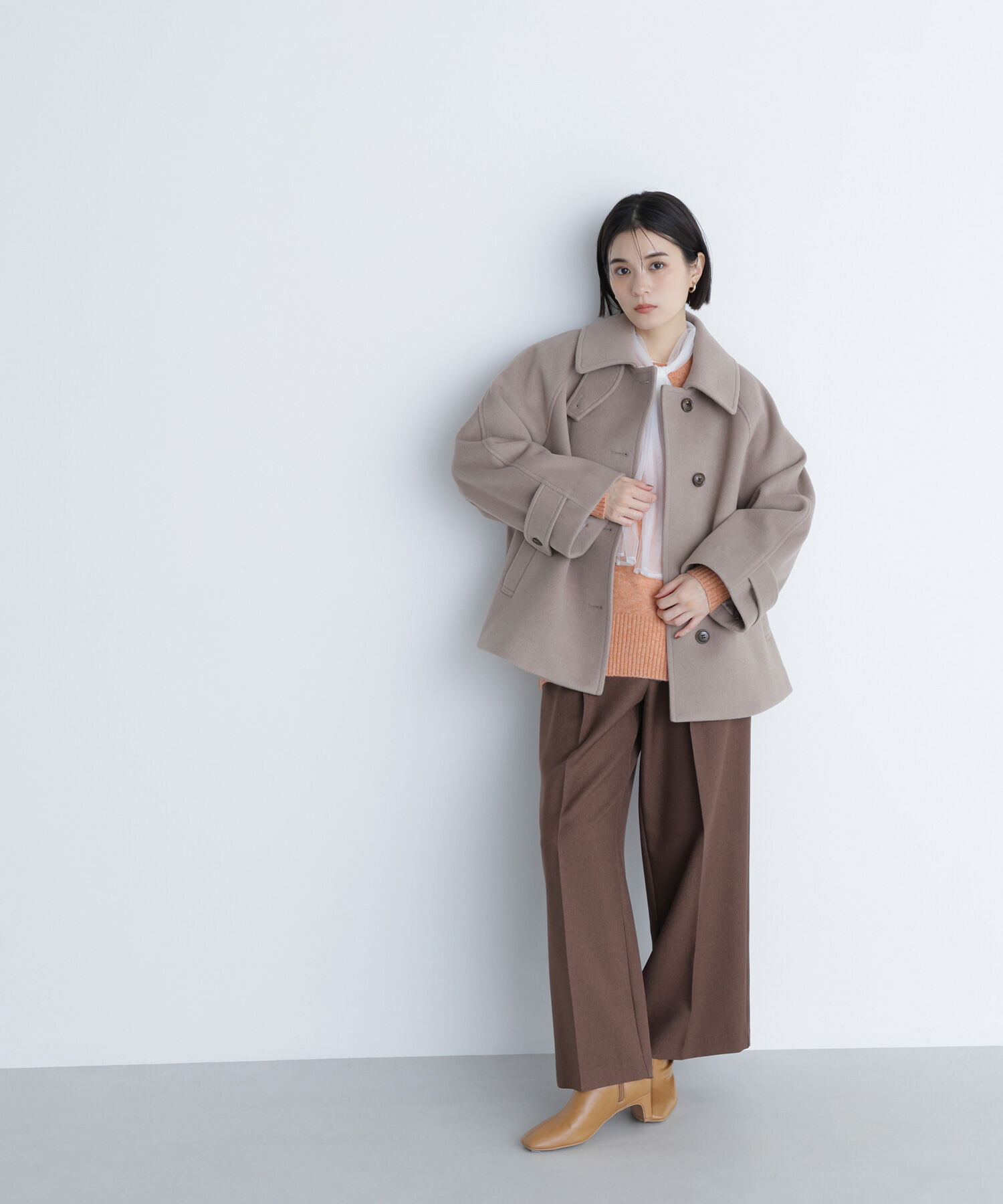  「ステンカラーハーフコート」|ブルゾン・スタジャン|