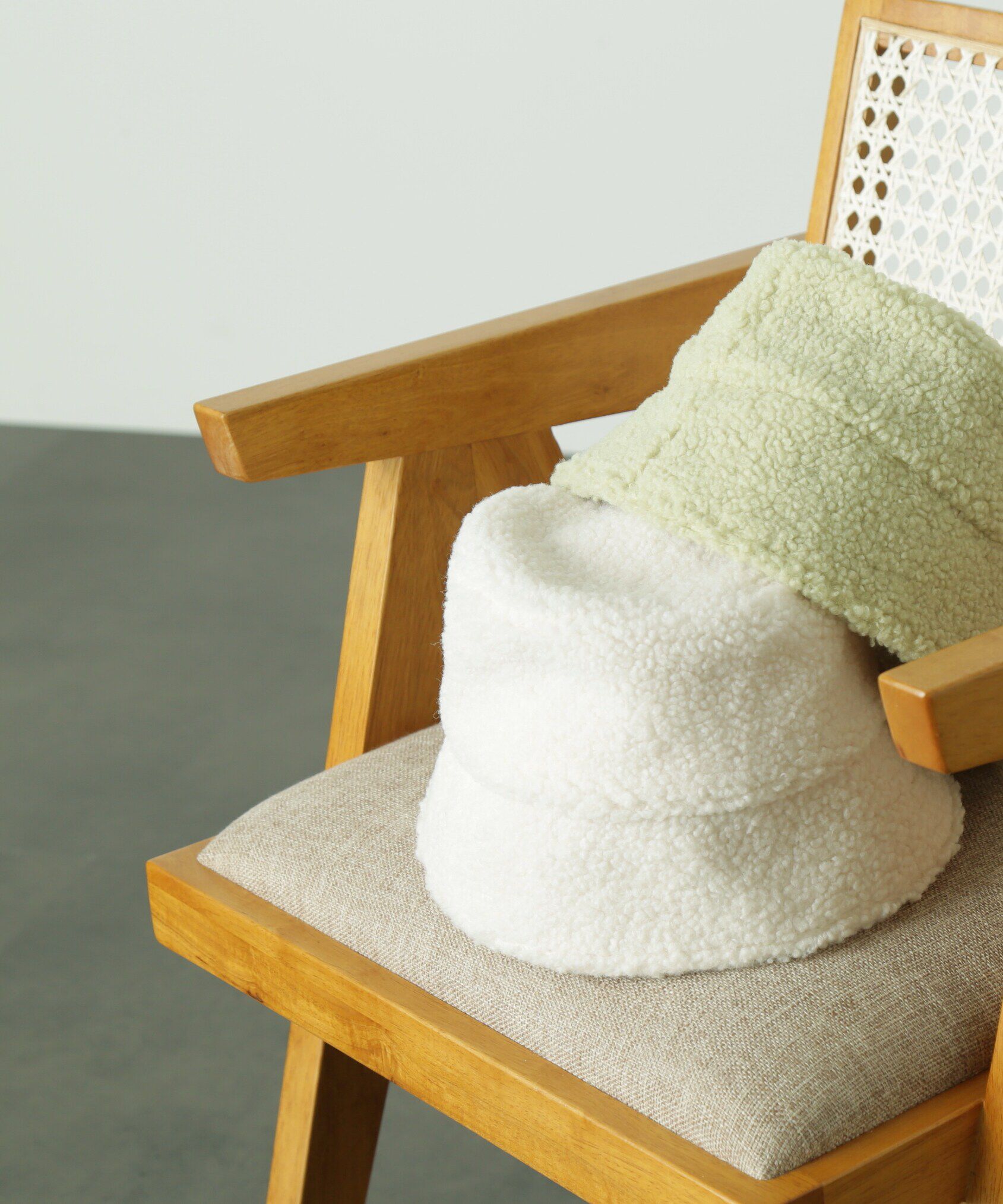  「ボアダウンブリムハット」|ソックス|アイボリー