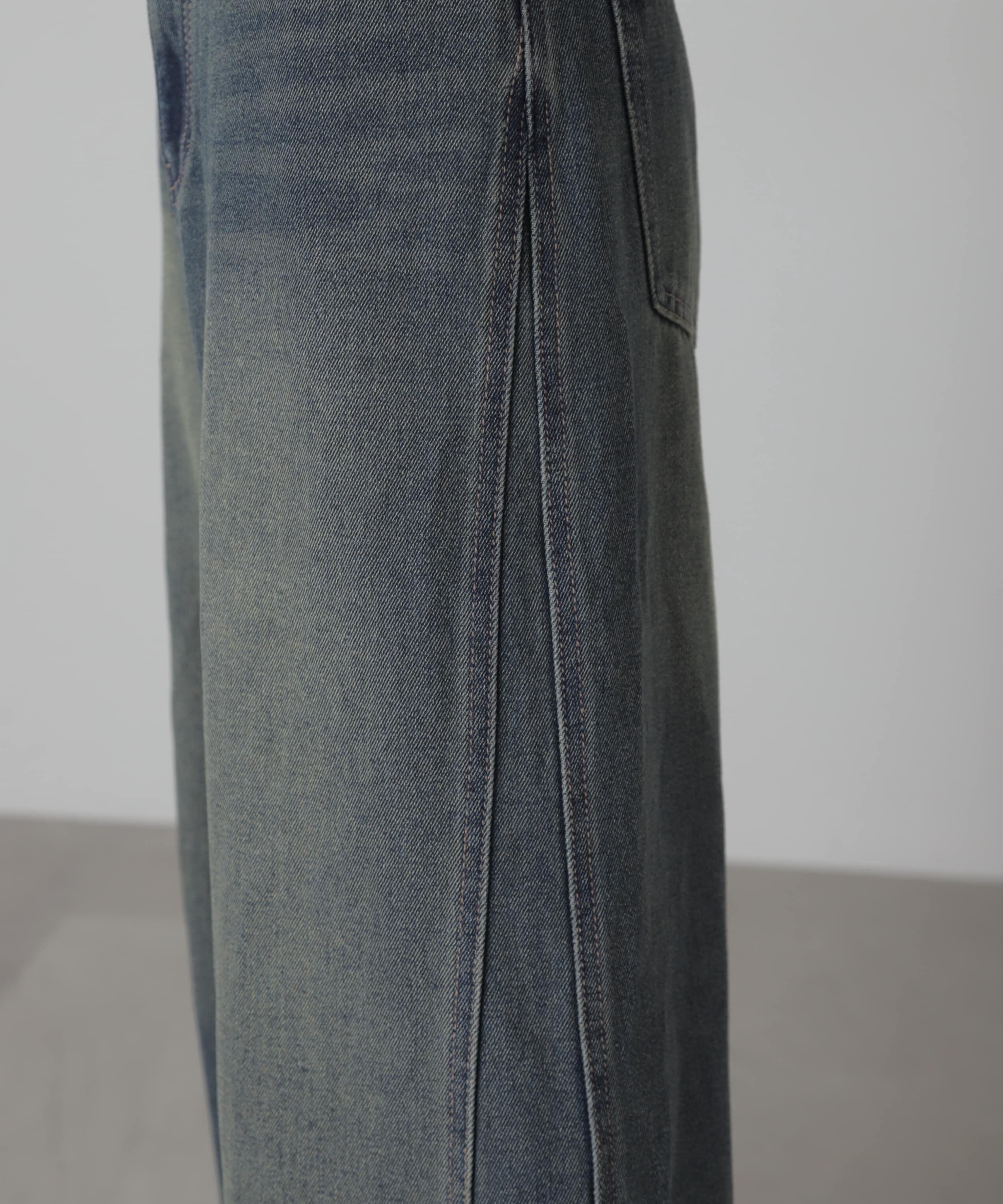  「[XS-Lサイズ展開]サイドパネルヴィンテージライクワイドデニム」|その他|