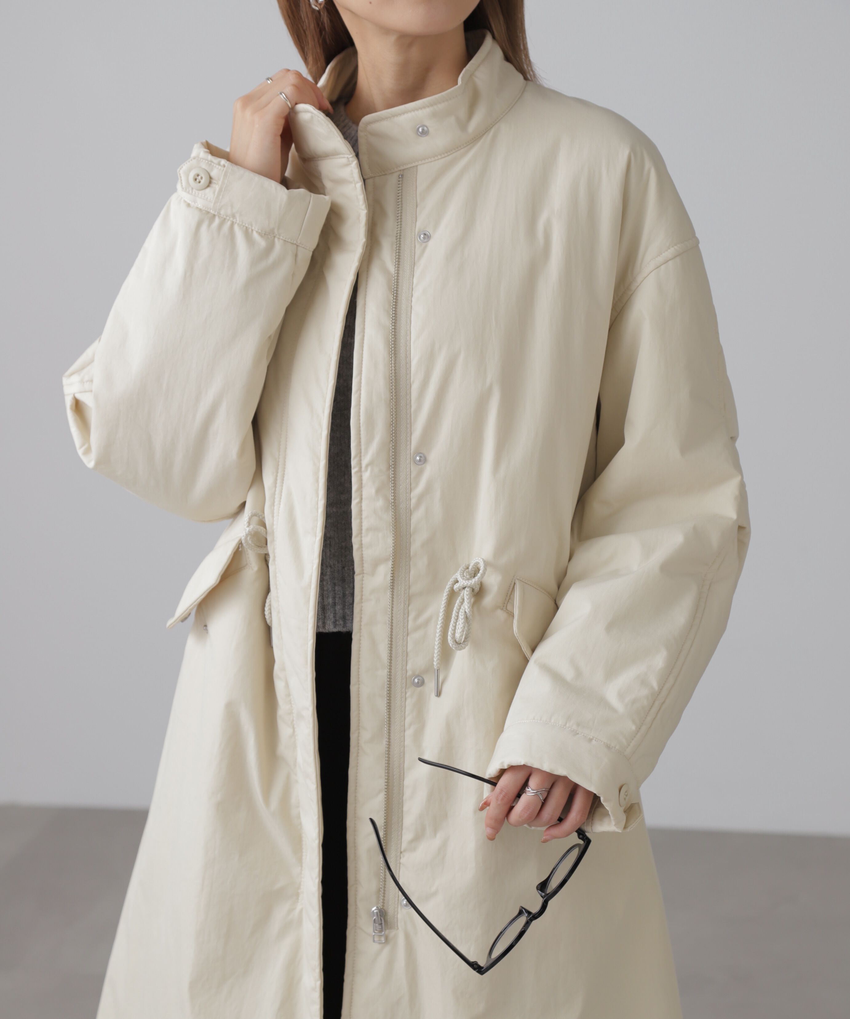  「中綿ロングミリタリーコート」|その他|