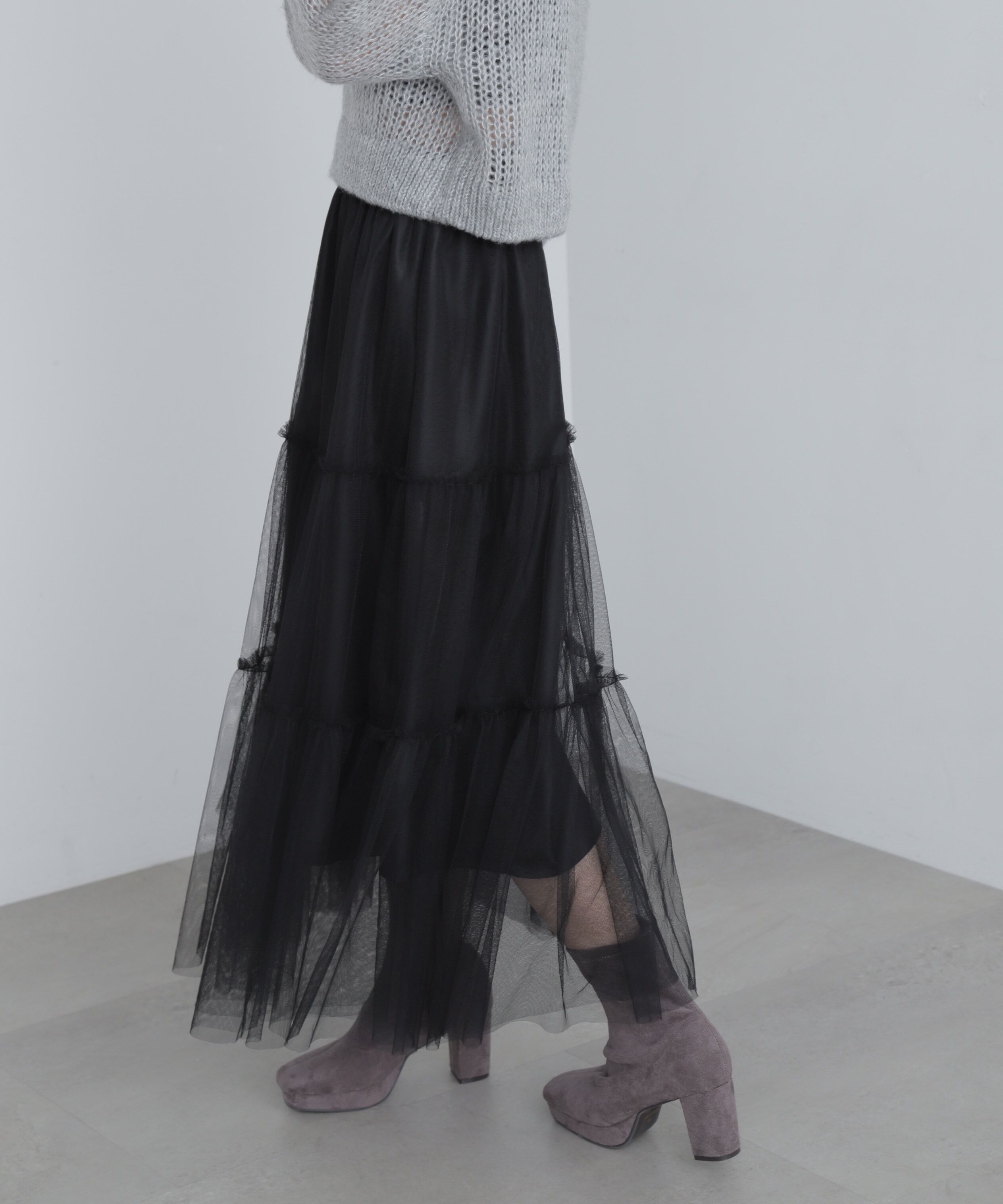  「ティアードチュールスカート」|スカート|