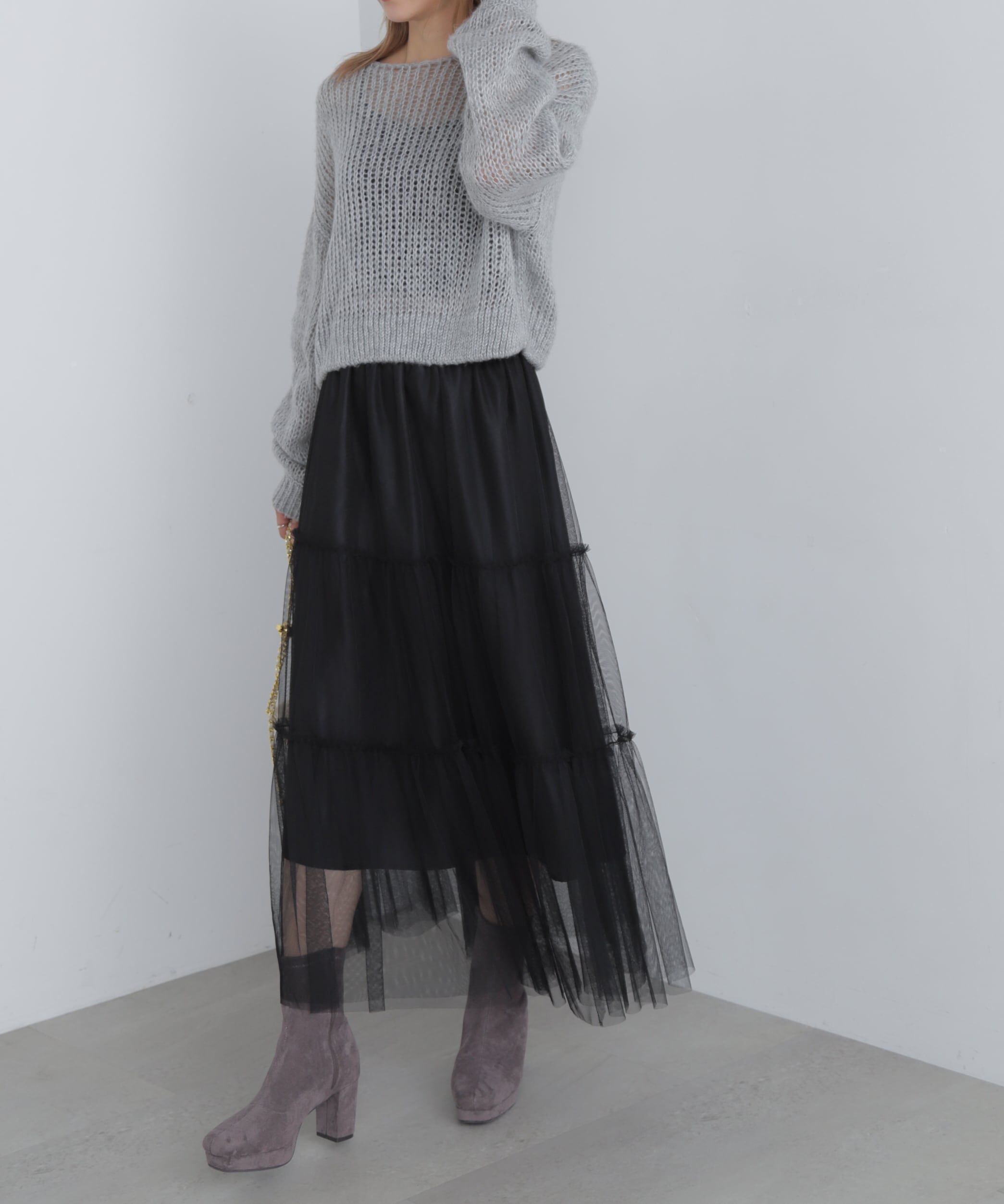  「ティアードチュールスカート」|スカート|