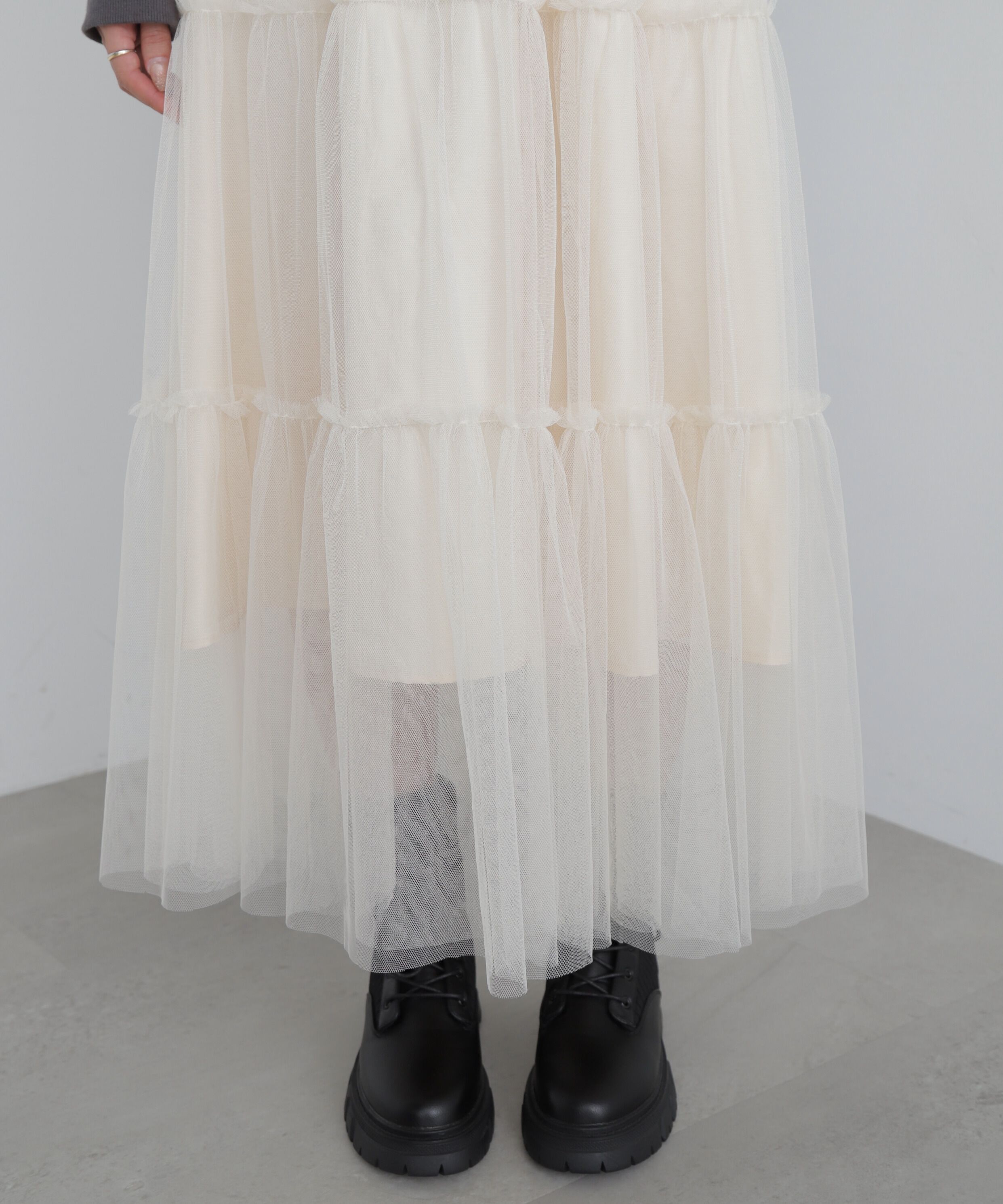  「ティアードチュールスカート」|スカート|