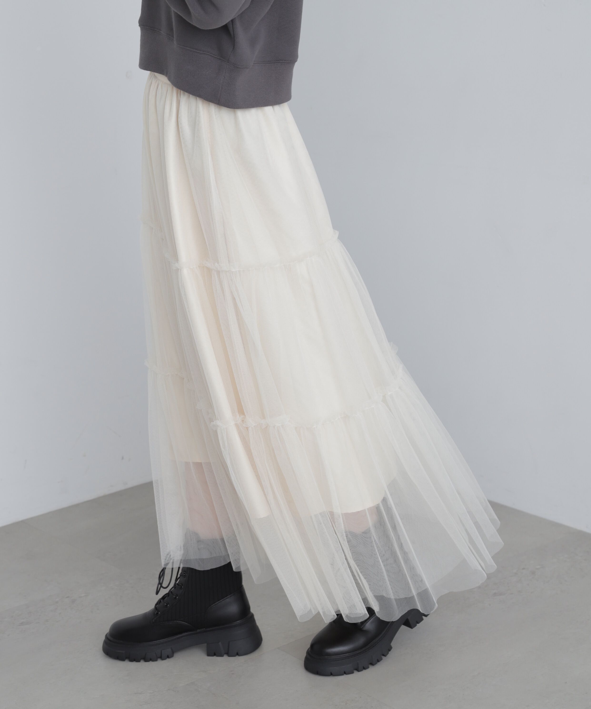  「ティアードチュールスカート」|スカート|