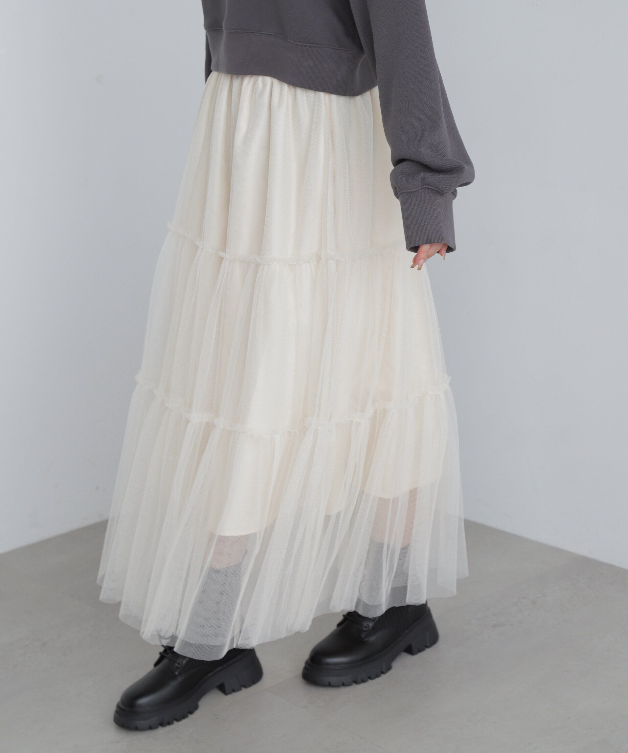  「ティアードチュールスカート」|スカート|