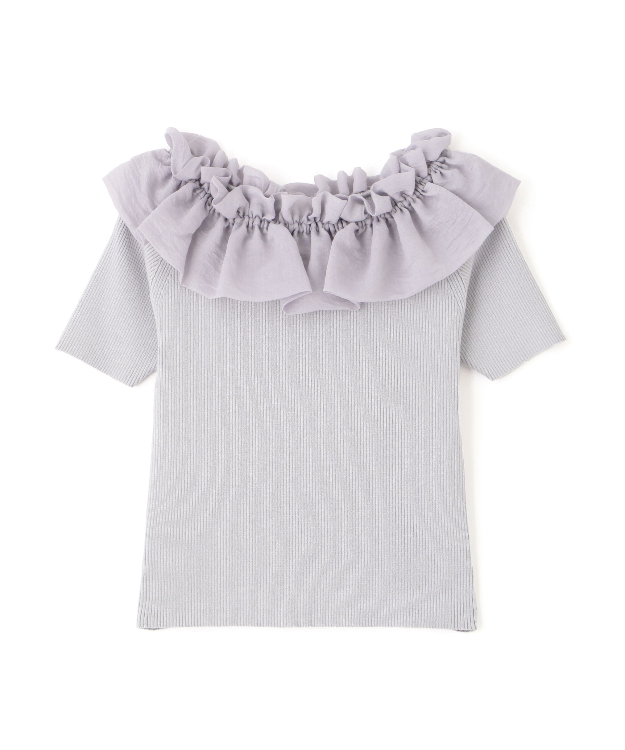  「布帛ドッキングオフショルニット」|ニット・セーター|