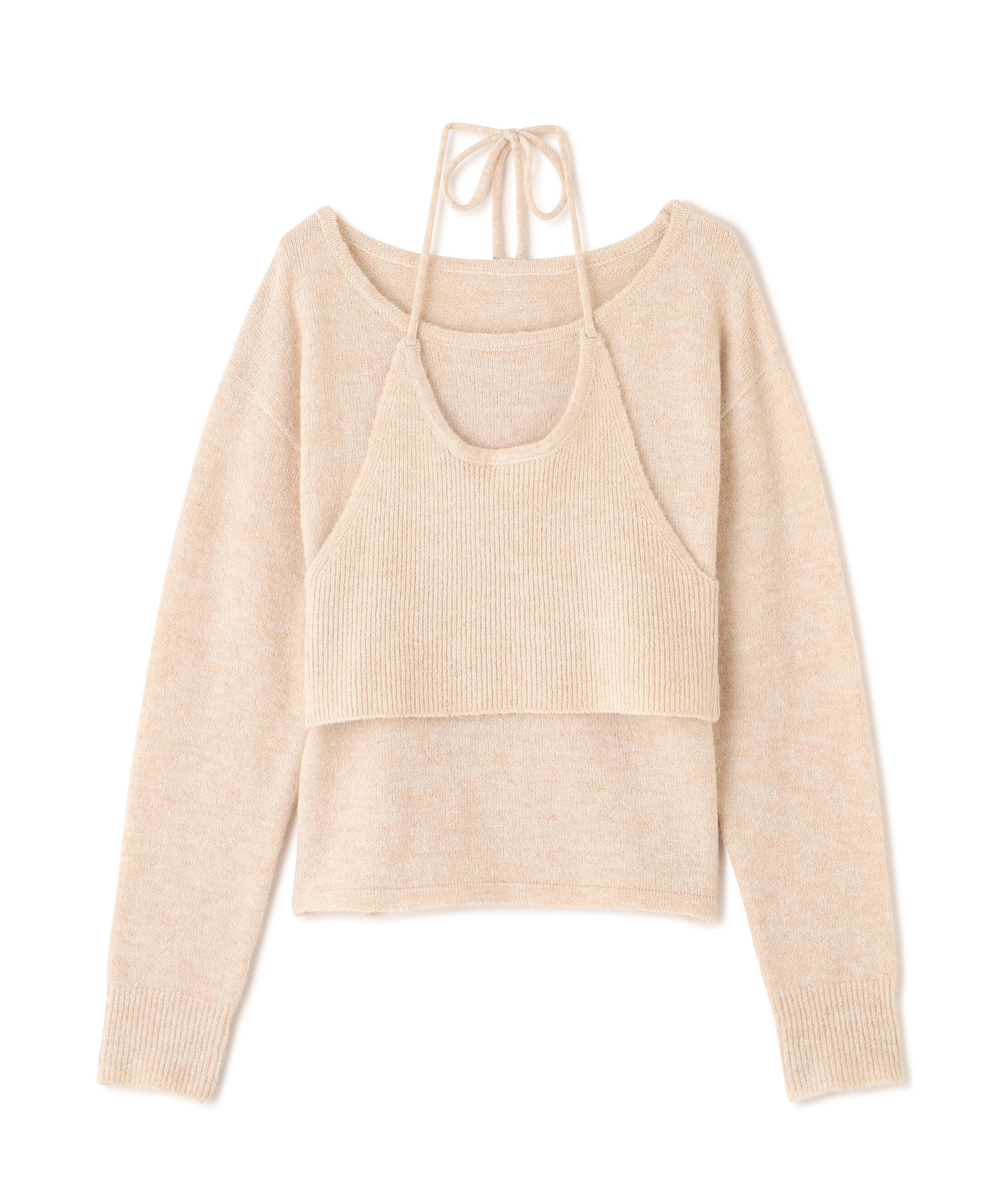  「ホルターネックビスチェセットニット」|ニット・セーター|