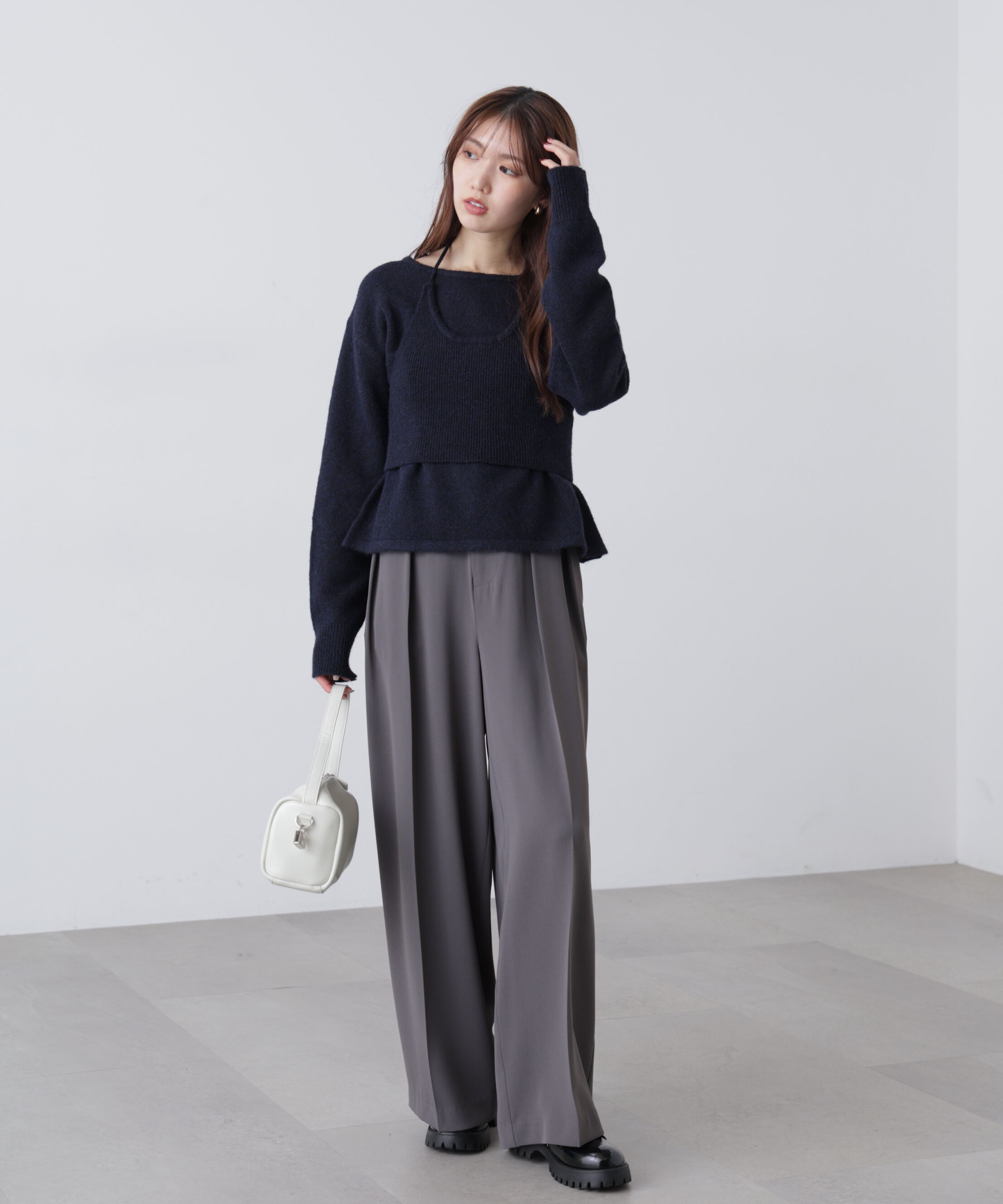  「ホルターネックビスチェセットニット」|ニット・セーター|