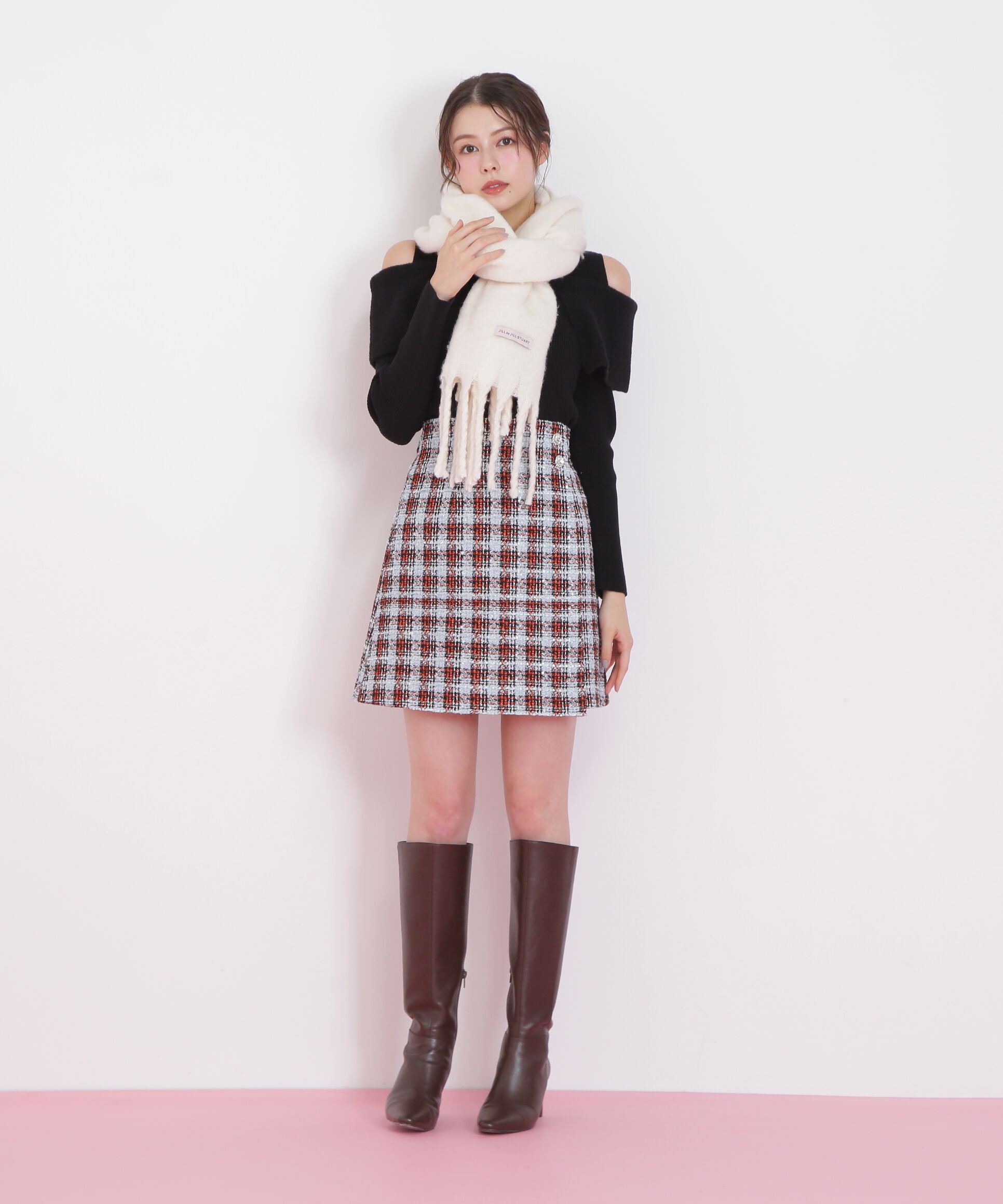  「ループヤーンフラッフィーストール」|バンダナ・スカーフ|