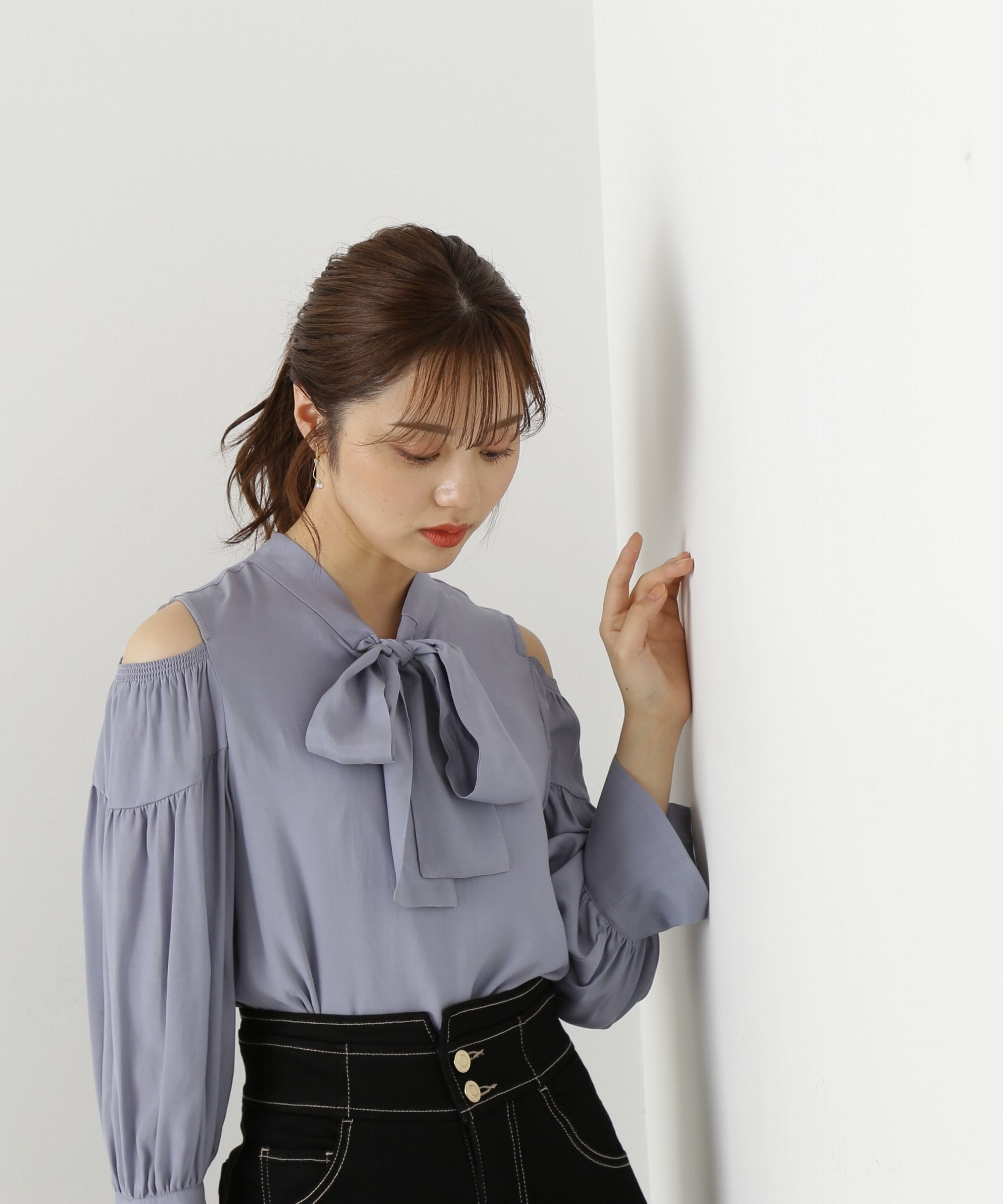 PROPORTION BODY DRESSING「前後2Wayリボンオープンショルダーブラウス」|シャツ・ブラウス|