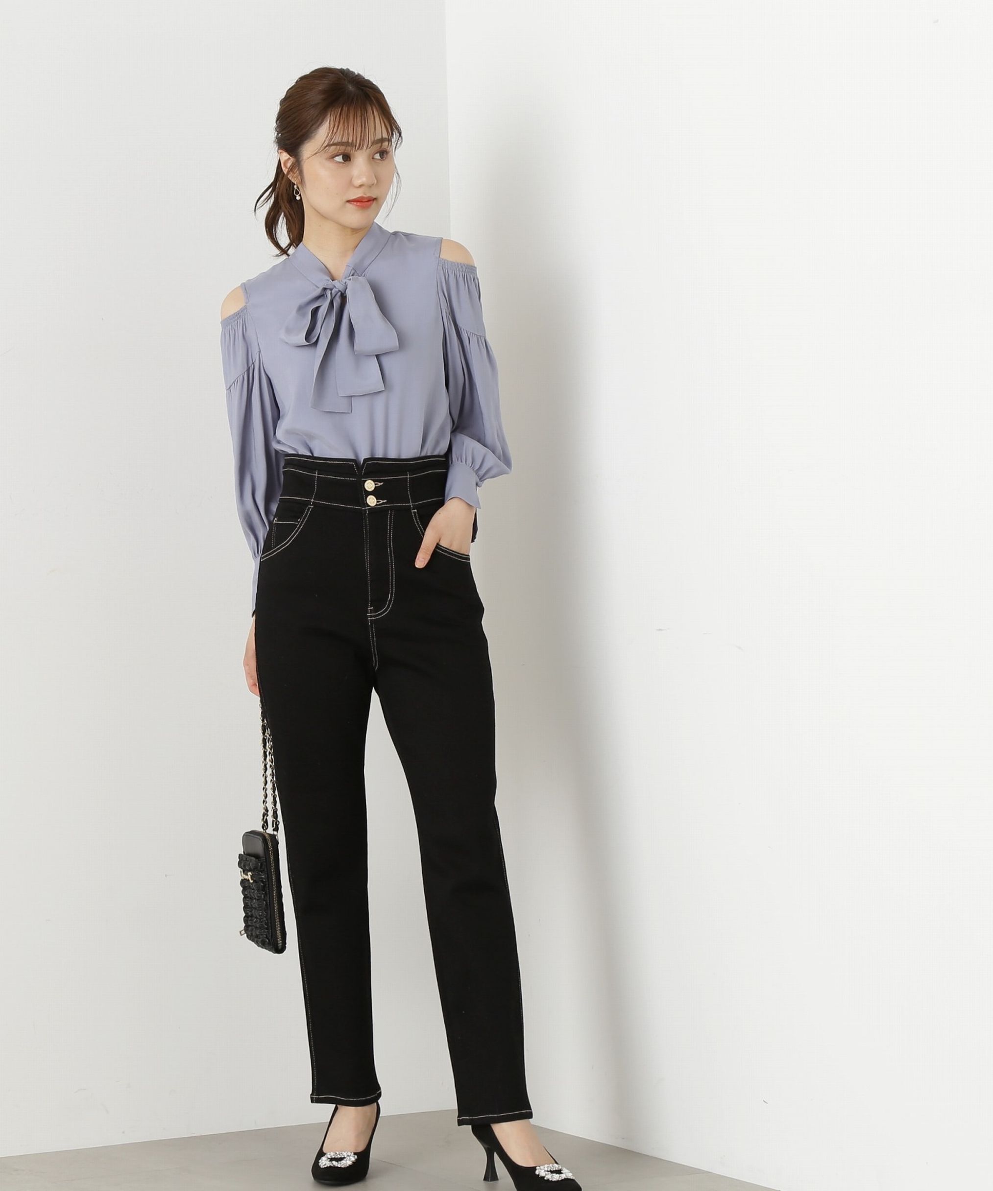 PROPORTION BODY DRESSING「前後2Wayリボンオープンショルダーブラウス」|シャツ・ブラウス|