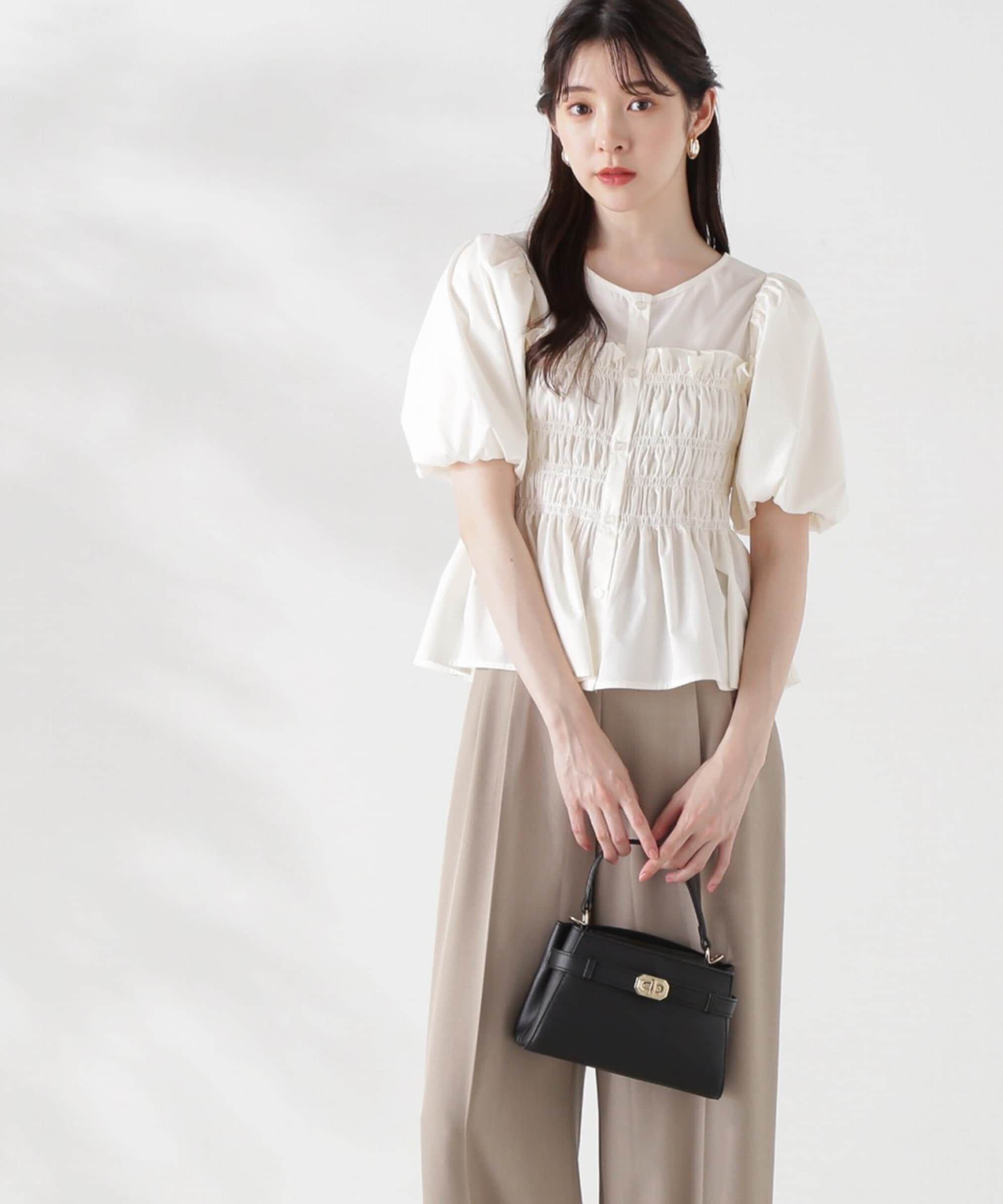 PROPORTION BODY DRESSING「ギャザーペプラムブラウス」|シャツ・ブラウス|
