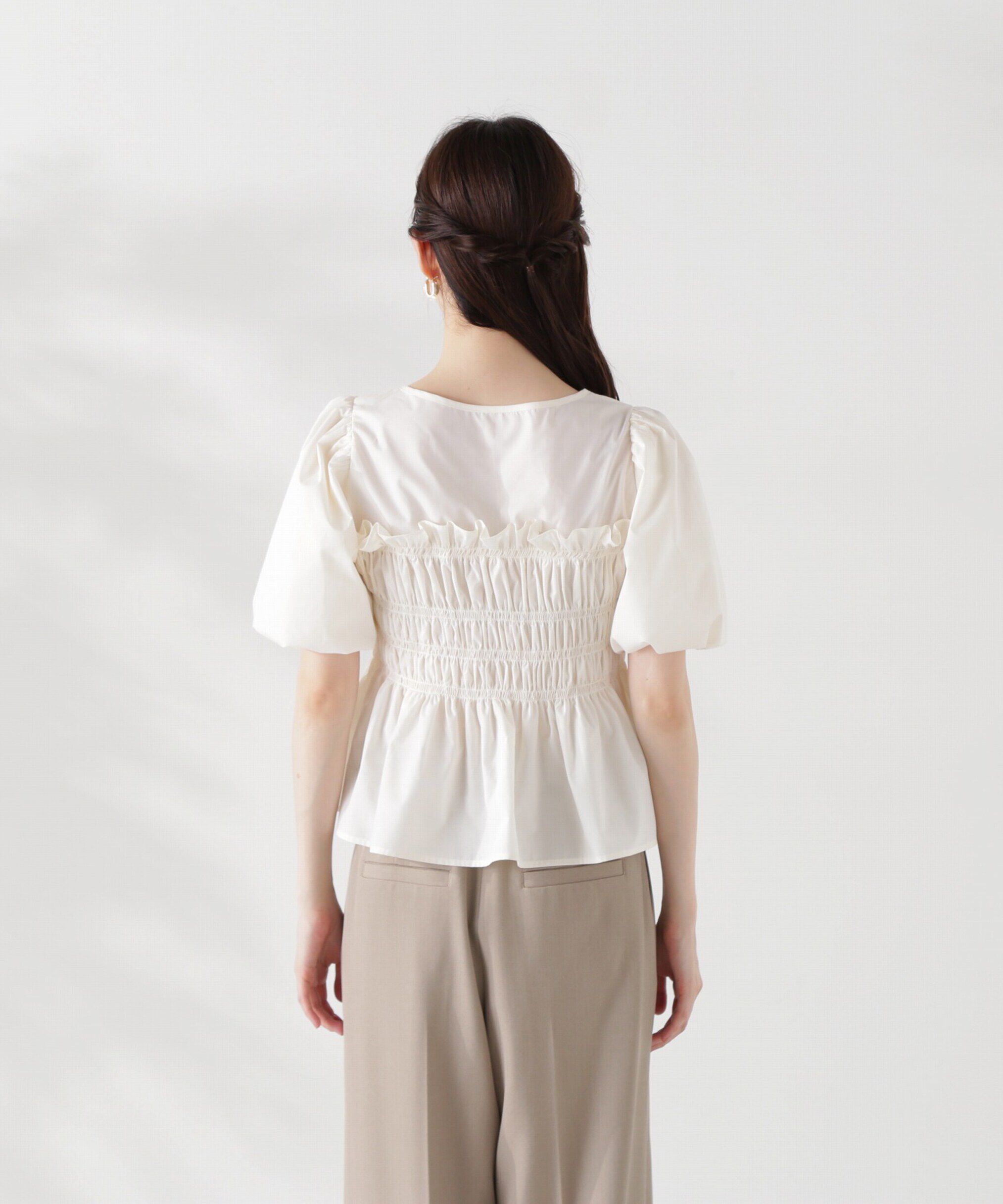 PROPORTION BODY DRESSING「ギャザーペプラムブラウス」|シャツ・ブラウス|