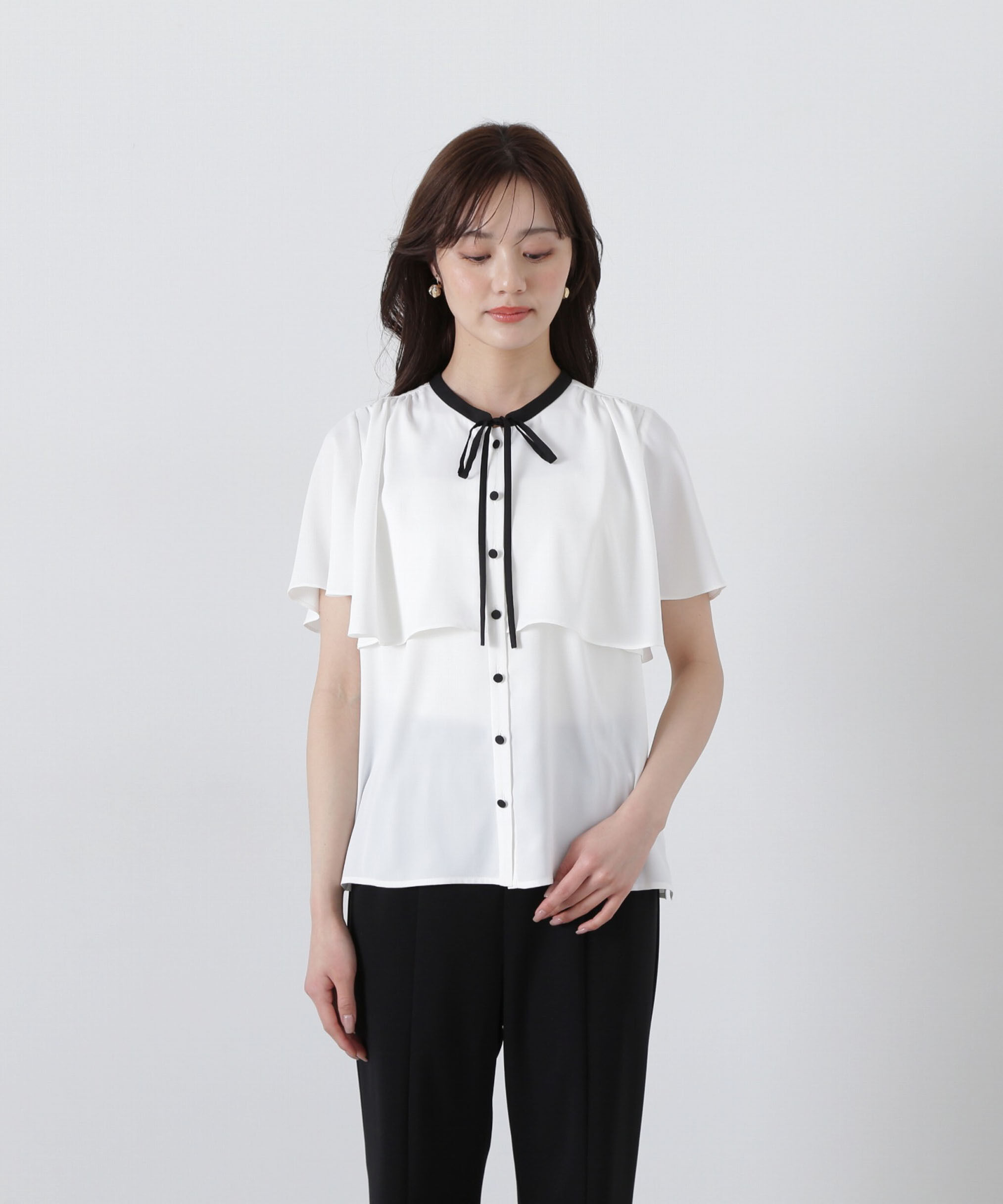 PROPORTION BODY DRESSING「半袖レイヤードブラウス」|シャツ・ブラウス|