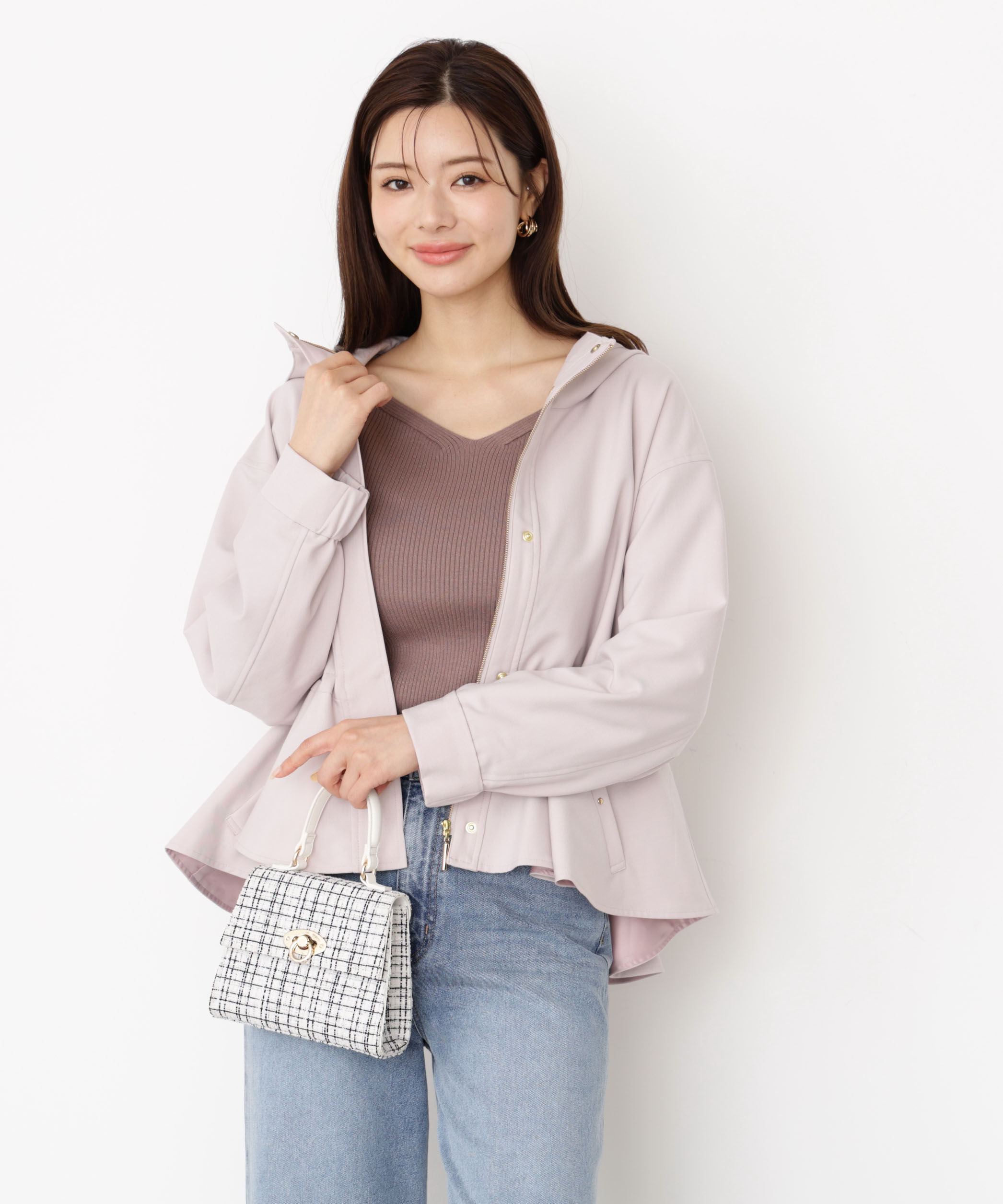 PROPORTION BODY DRESSING「＜ハンドウォッシャブル＞ハートネック部分シアースリーブニット 25AW」|ニット・セーター|