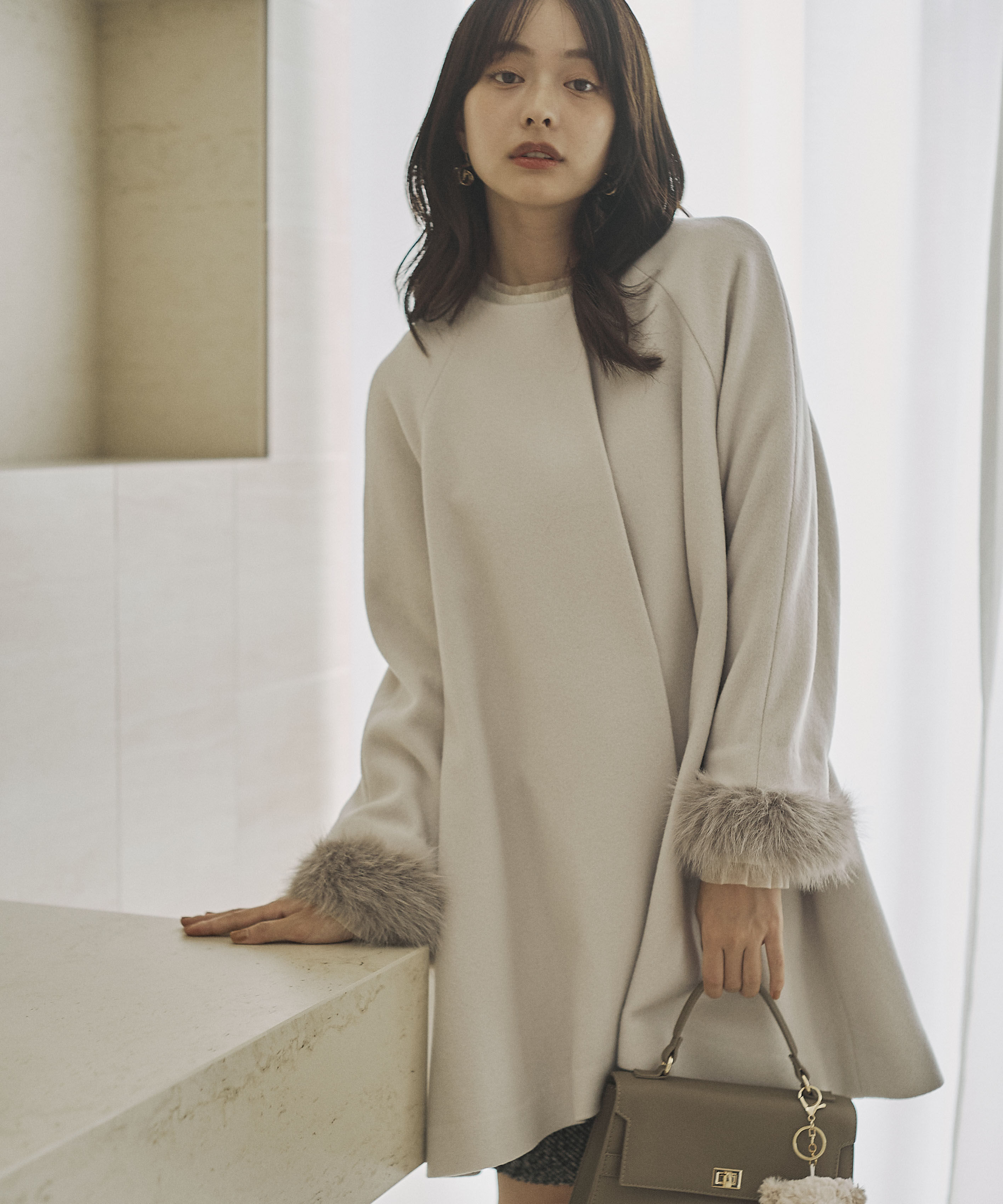 PROPORTION BODY DRESSING「イレヘムミドル丈コート 25AW」|その他|グレージュ