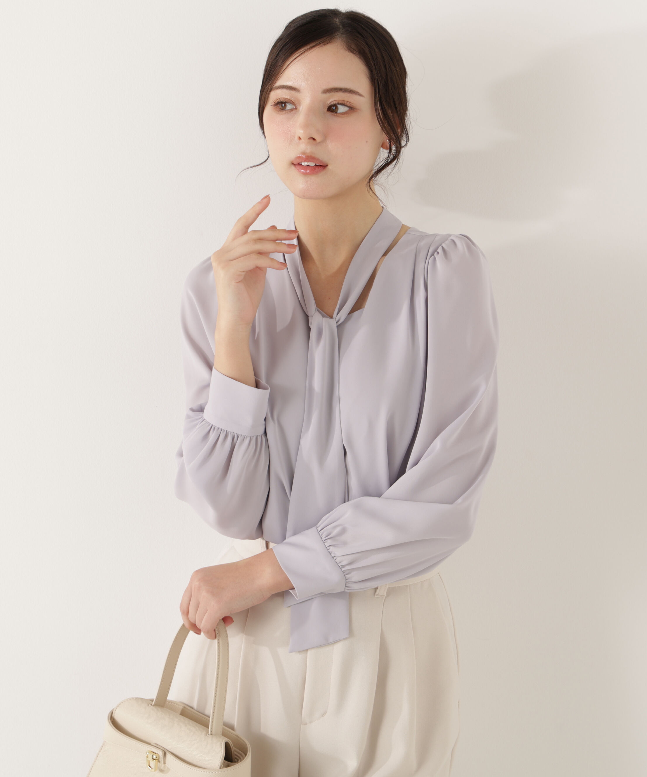 PROPORTION BODY DRESSING「＜ウォッシャブル＞2wayリボンタック付きブラウス」|シャツ・ブラウス|