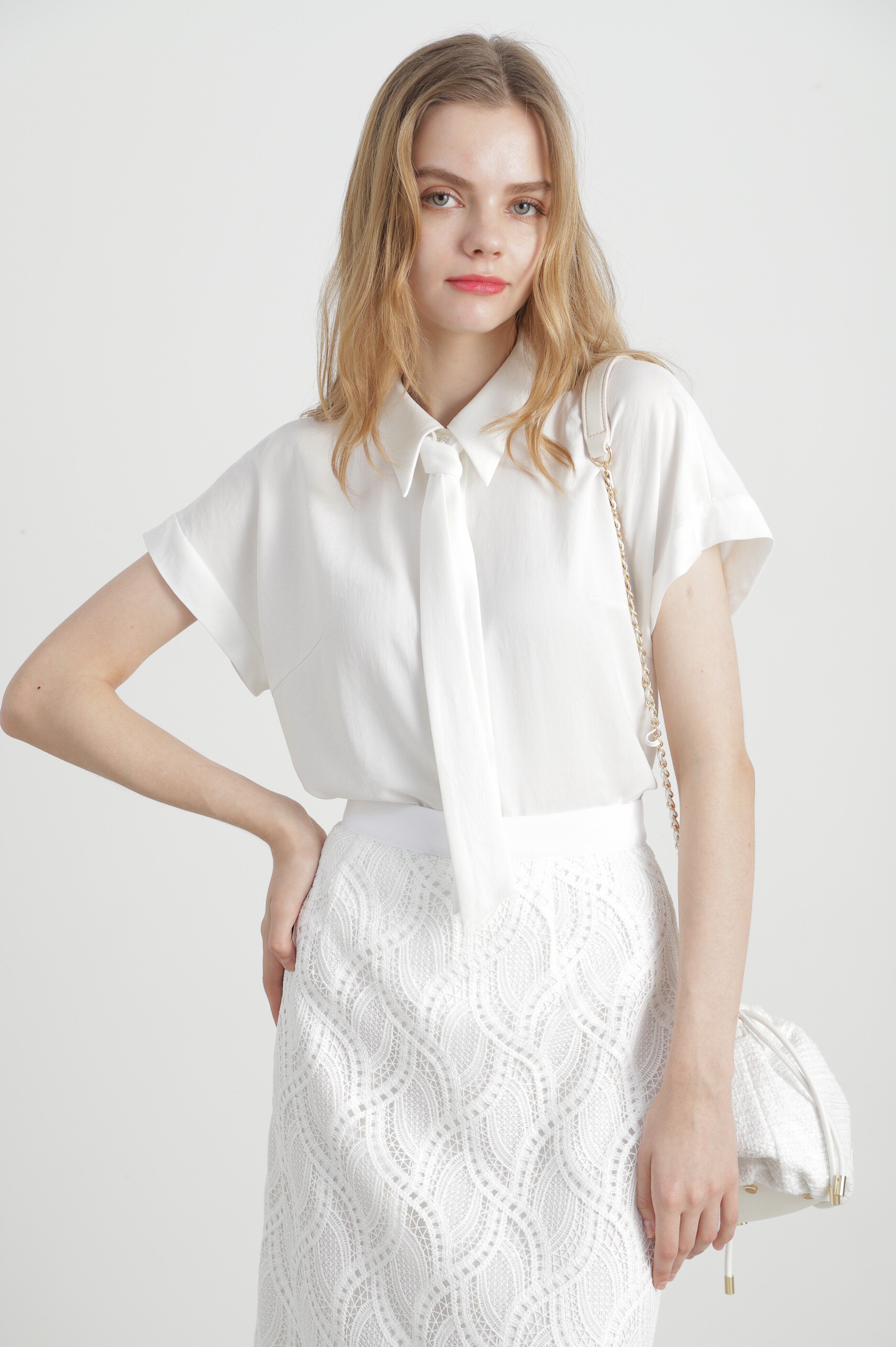  「タイ付きシャツ」|シャツ・ブラウス|ホワイト