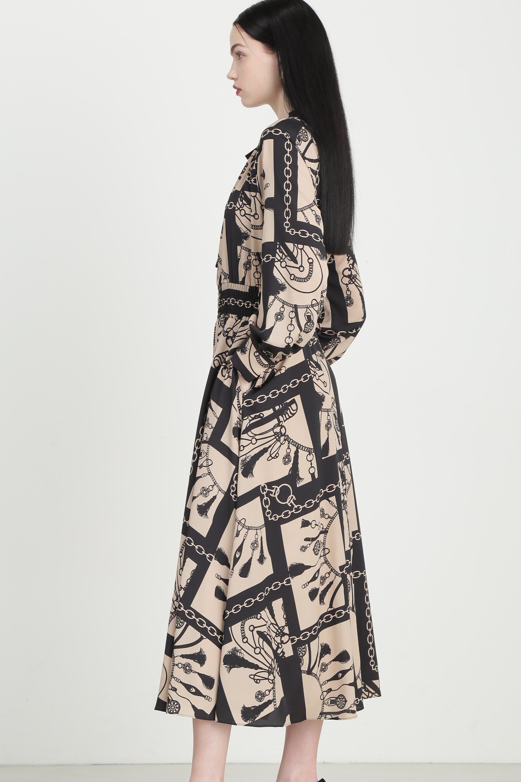  「◆コントラストプリントワンピース」|ワンピース|