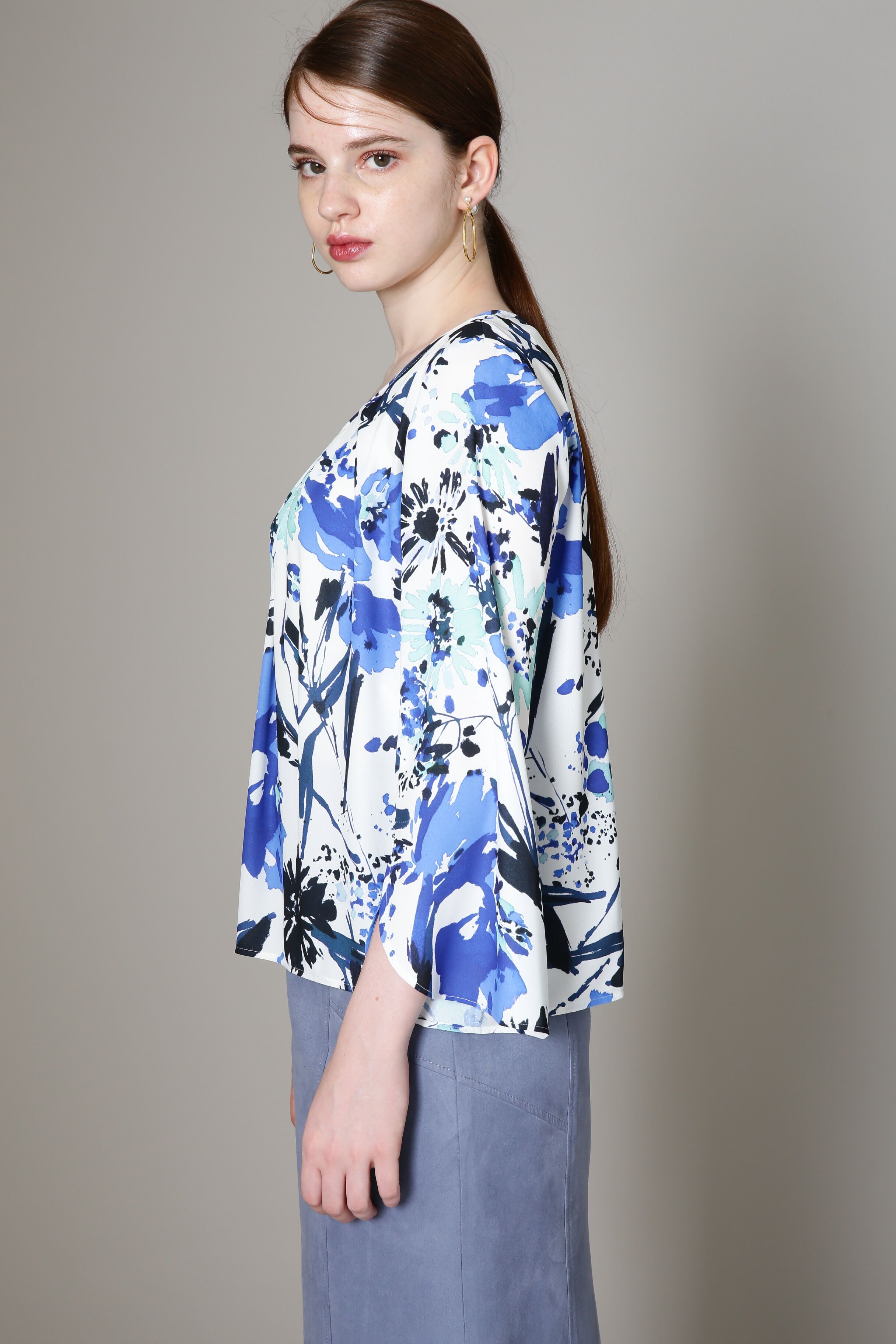  「[WEB限定商品] [URBAN PRECIOUS] ブラッシュフラワープリントブラウス」|シャツ・ブラウス|