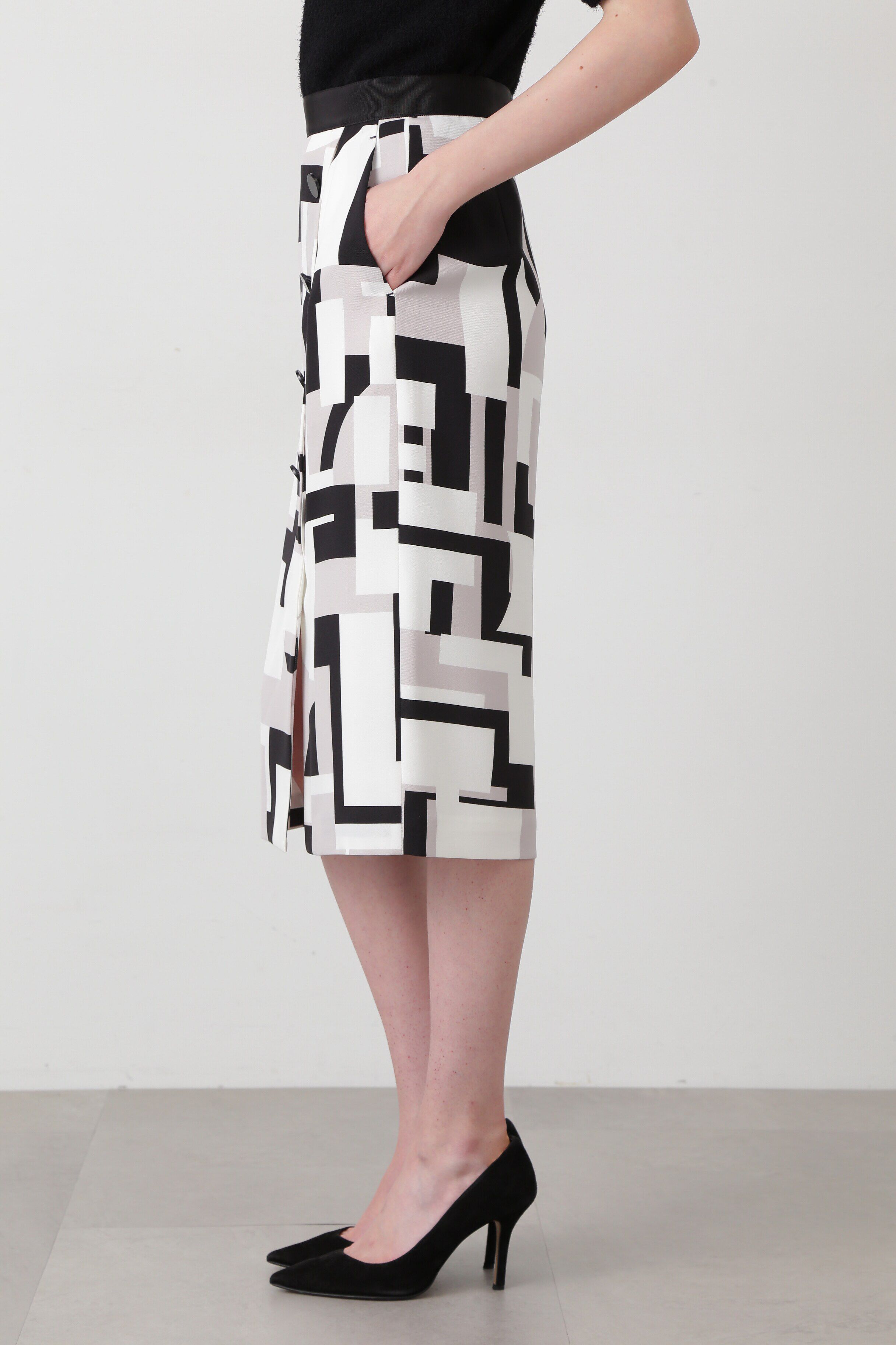  「◆サークルジオメトリックプリントスカート」|スカート|