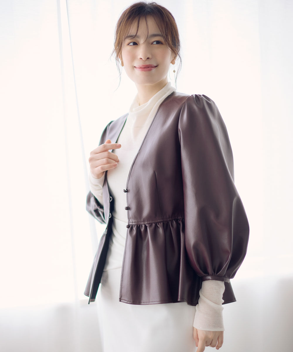  「◆フォーレザーペプラムブラウス」|シャツ・ブラウス|