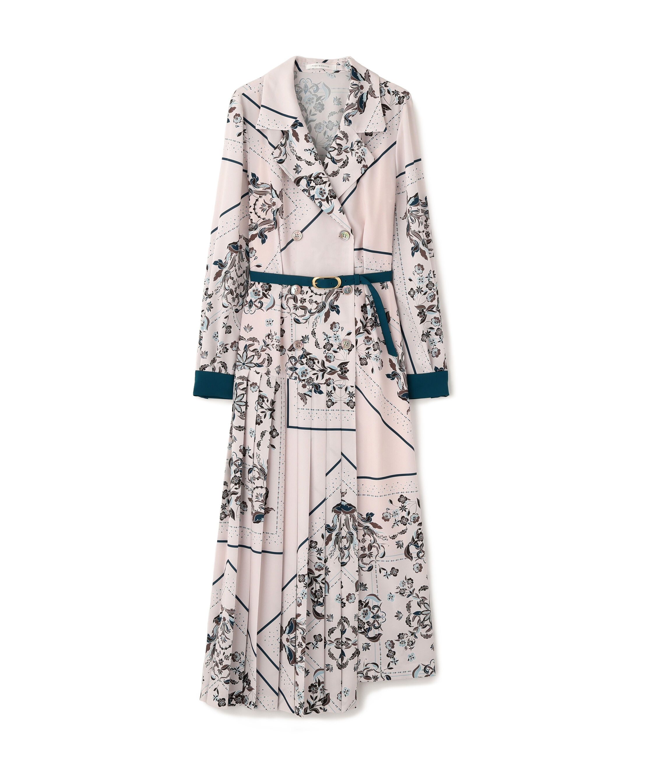  「◆フローラルスカーフプリントワンピース」|ワンピース|