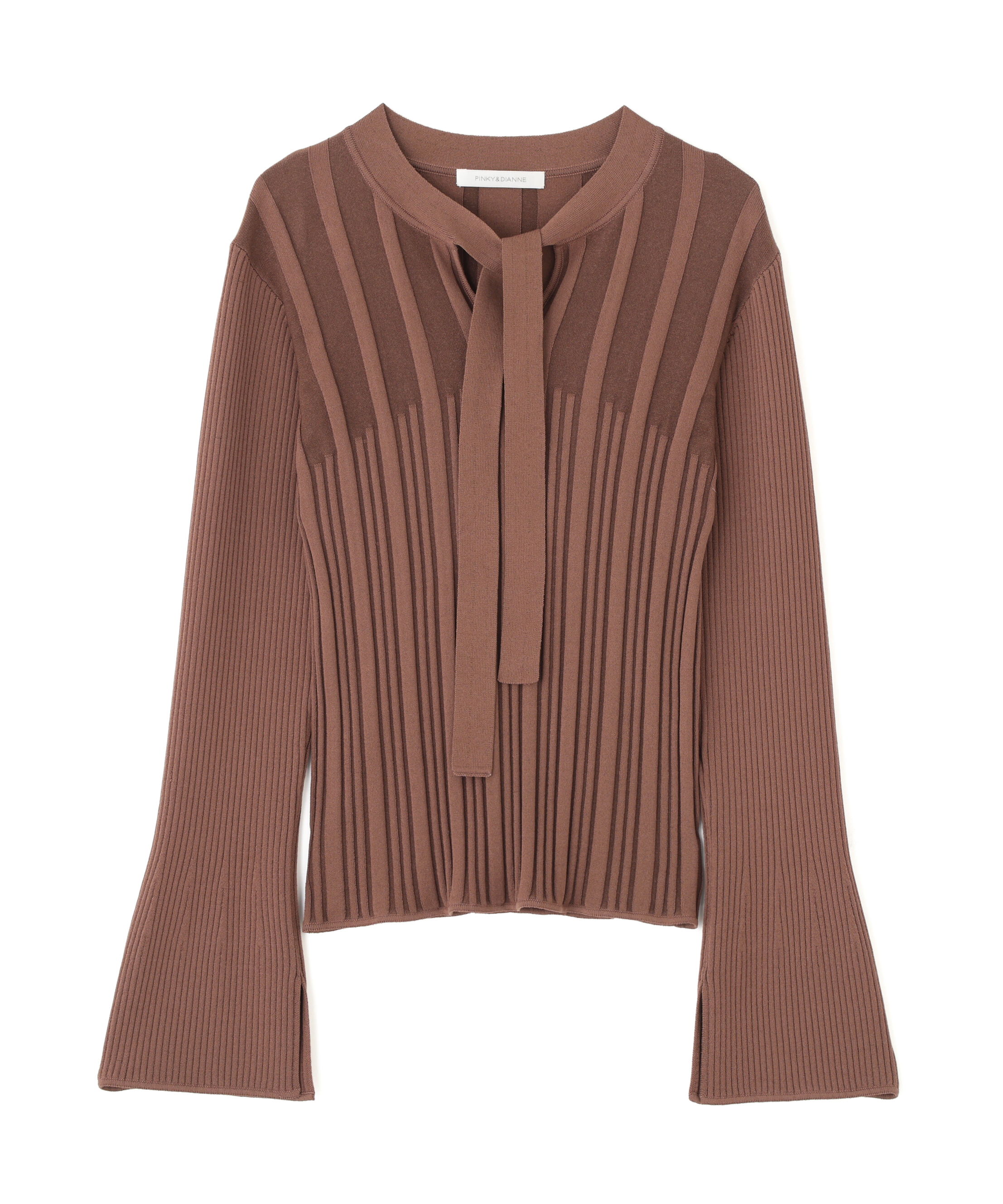  「◆ベルスリーブボウタイニットプルオーバー」|ニット・セーター|