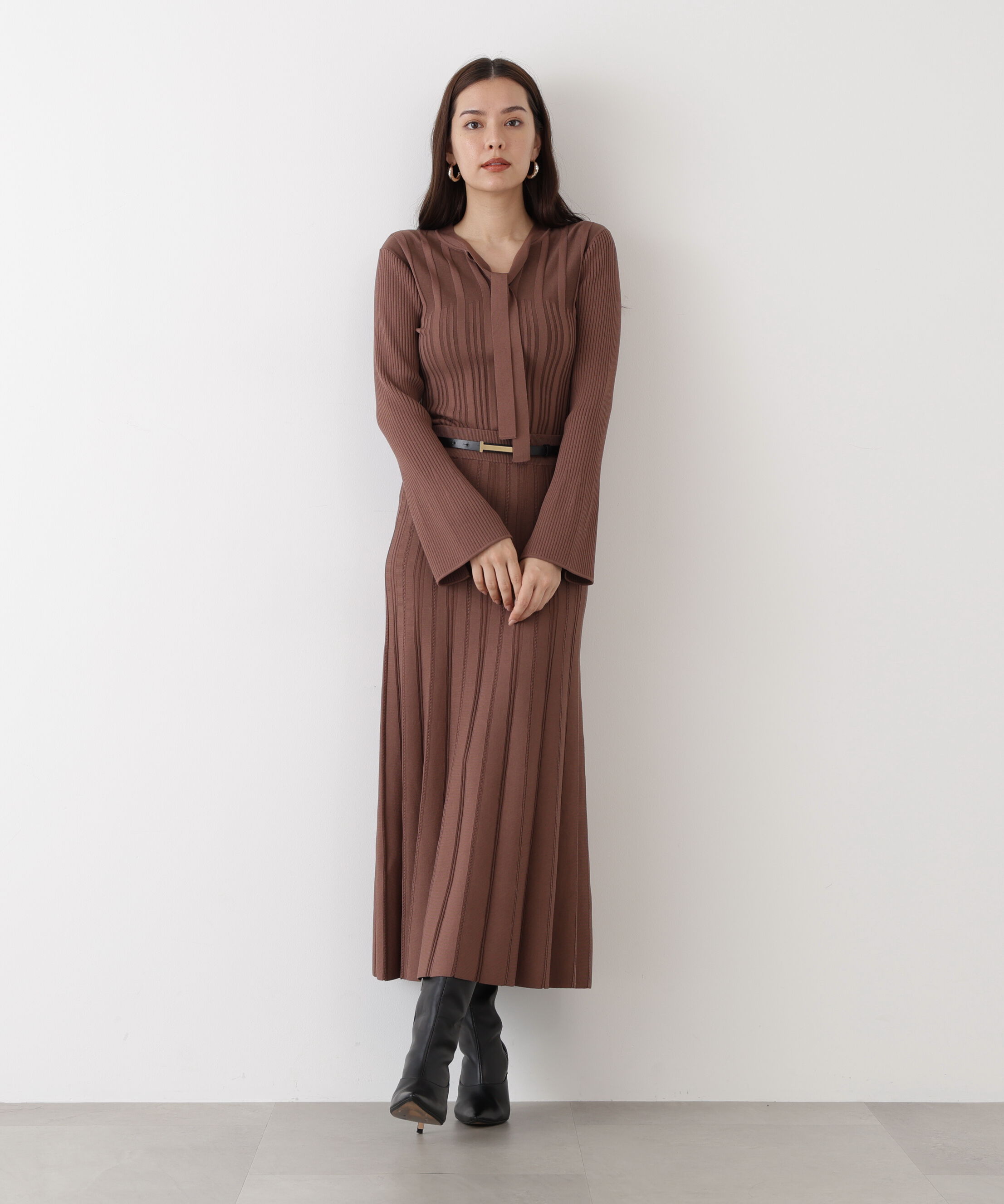  「◆ベルスリーブボウタイニットプルオーバー」|ニット・セーター|