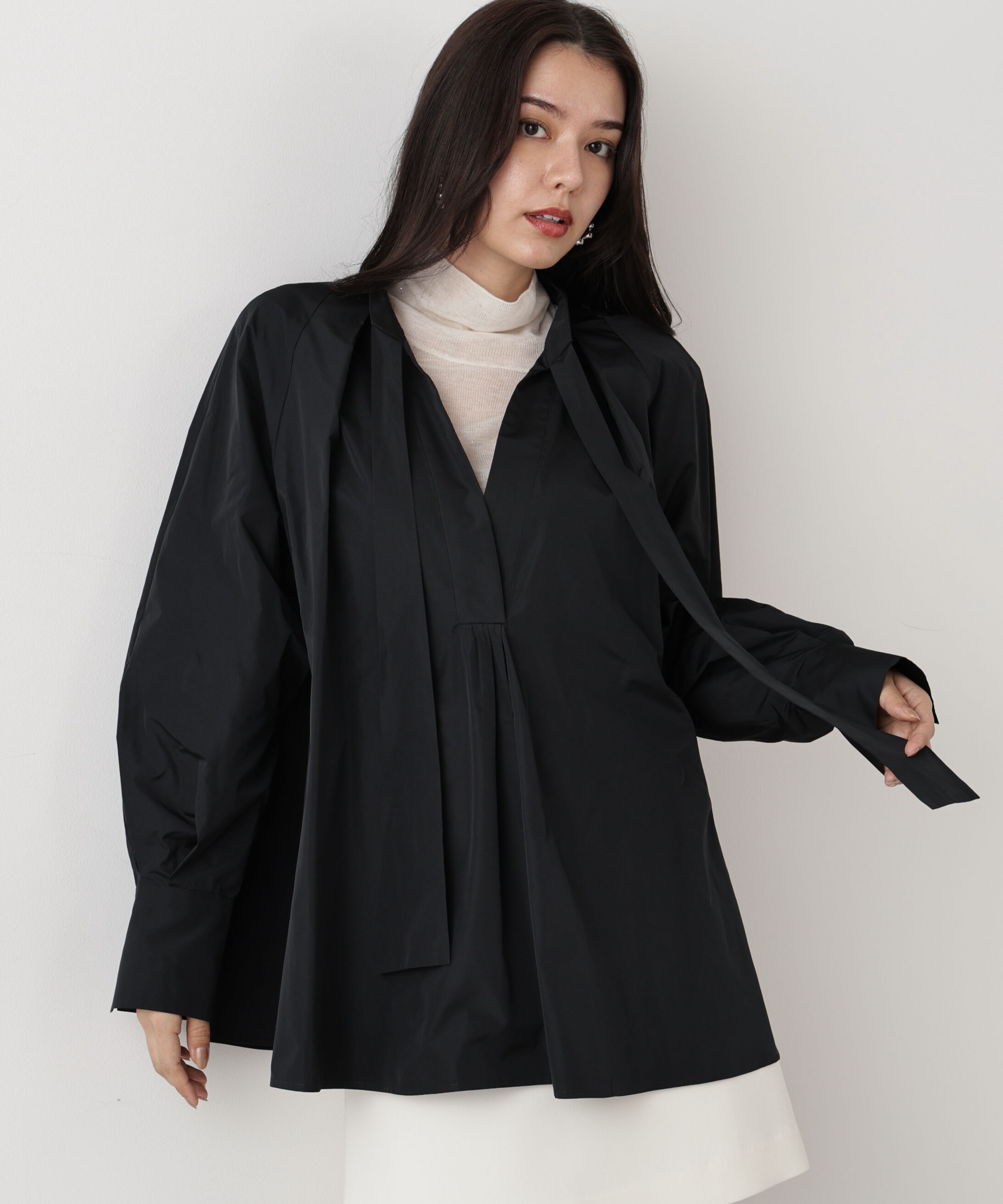  「◆タックフレアボウブラウス」|シャツ・ブラウス|