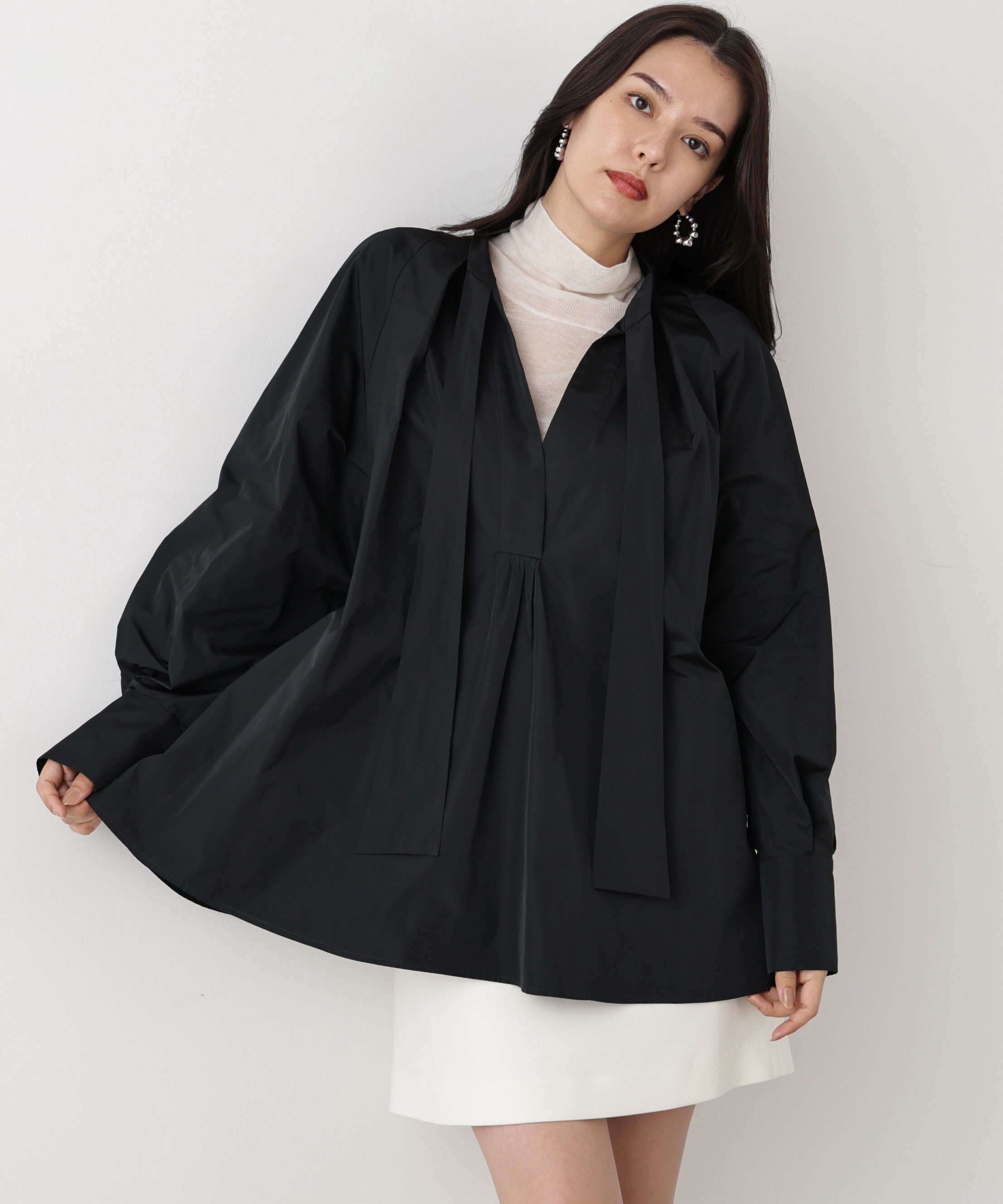  「◆タックフレアボウブラウス」|シャツ・ブラウス|