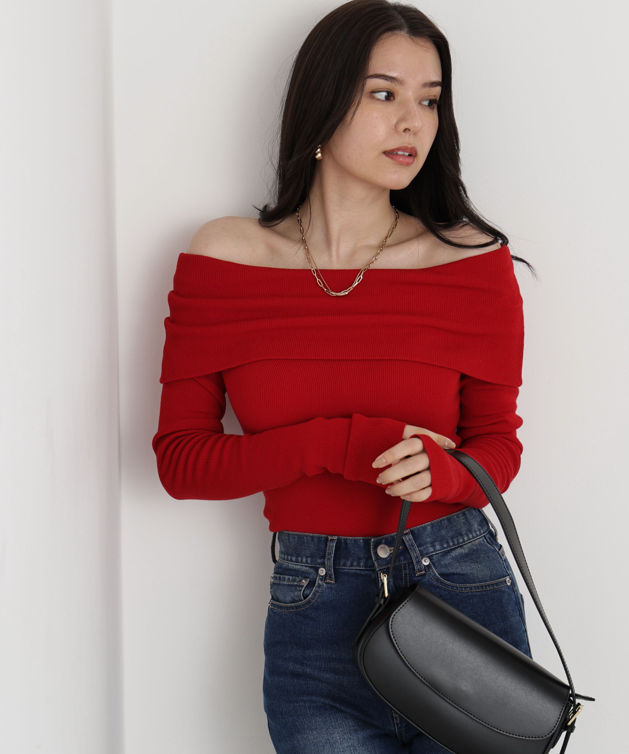  「◆オフショルダー２ＷＡＹニットプルオーバー」|ニット・セーター|