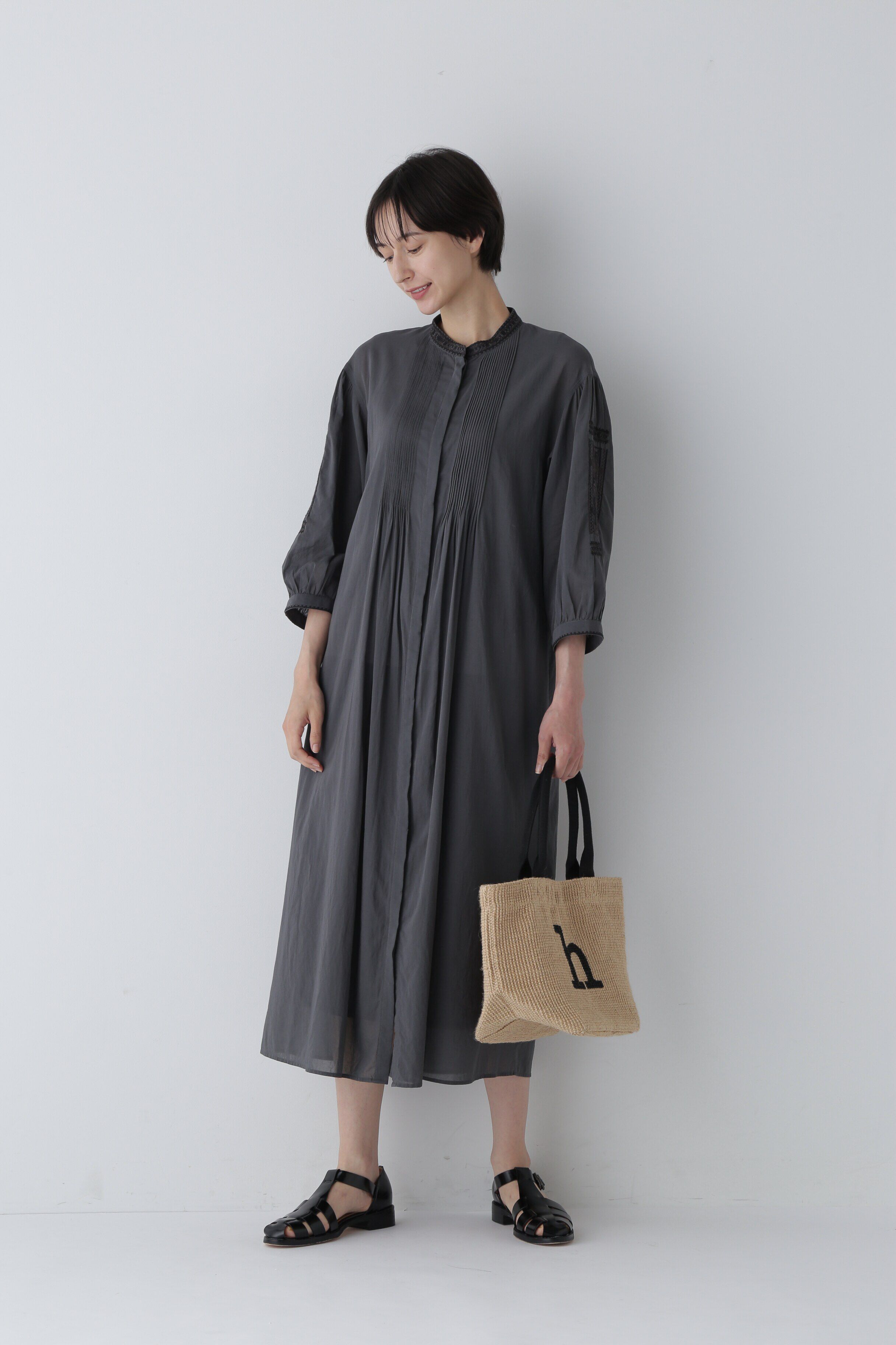  「◆インド刺繍コットンボイルワンピース」|ワンピース|