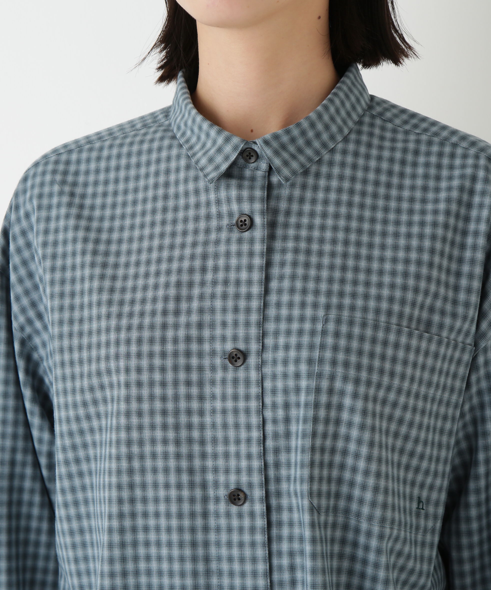  「◆オンブレーチェックオーバーシャツ」|シャツ・ブラウス|