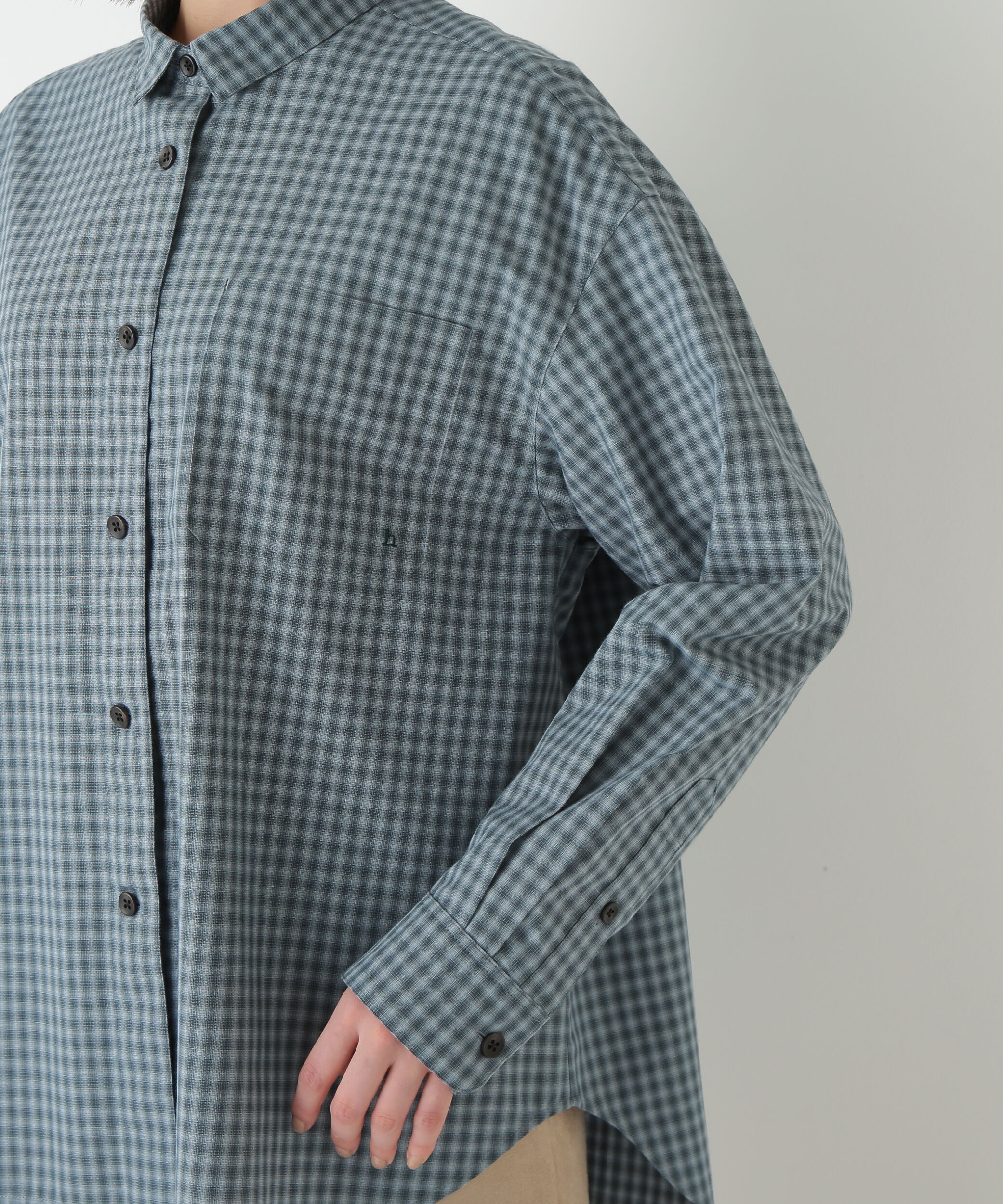  「◆オンブレーチェックオーバーシャツ」|シャツ・ブラウス|