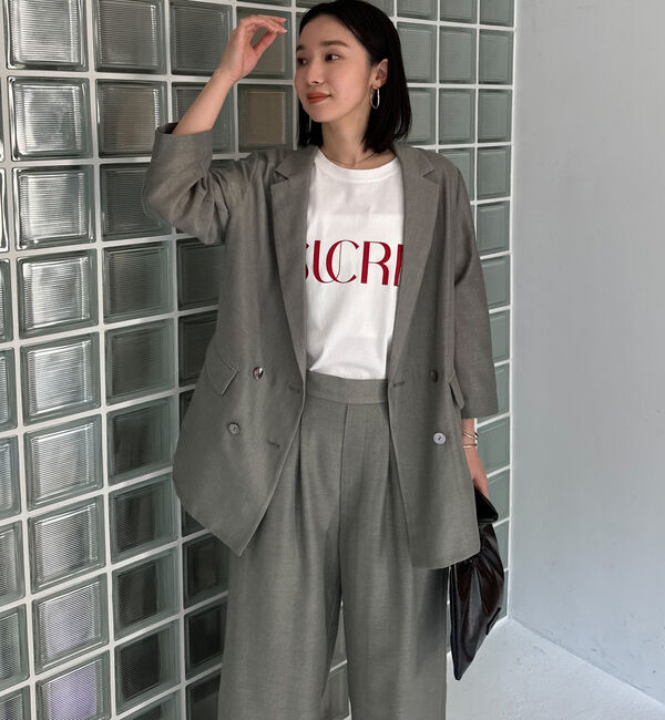 Doux archives「リネンライクシアージャケット」|テーラードジャケット|