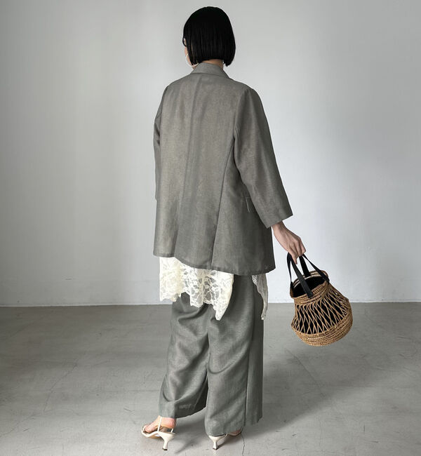 Doux archives「リネンライクシアージャケット」|テーラードジャケット|