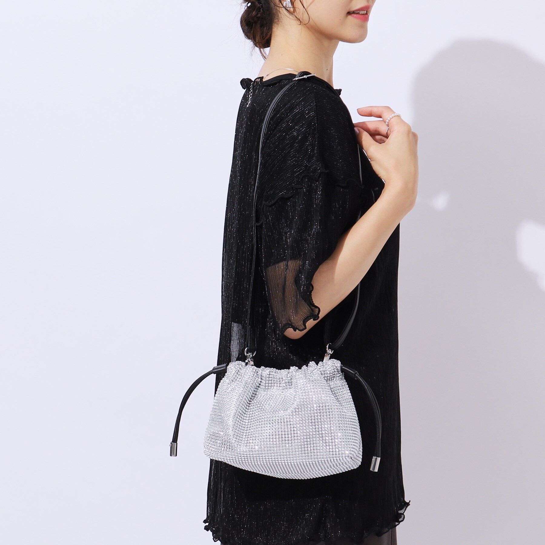 SHOO･LA･RUE「【スパンコール／シャイニー】アソート巾着ショルダーバッグ」|ショルダー・メッセンジャー|