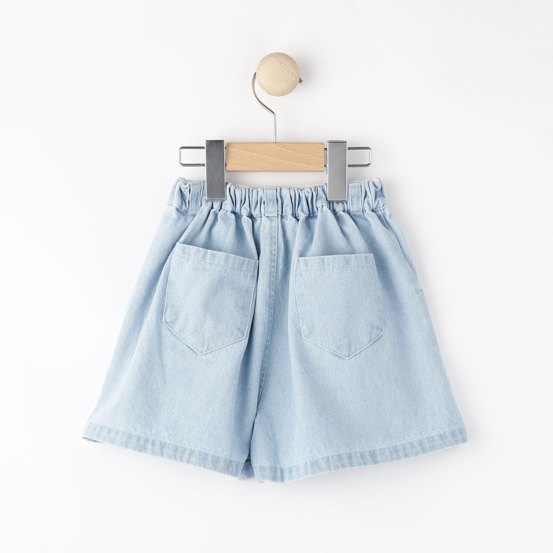 SHOO･LA･RUE「【100-150cm/洗える/姉妹リンクにも】ハート刺繍にキュンとする　デニムショートパンツ」|その他|