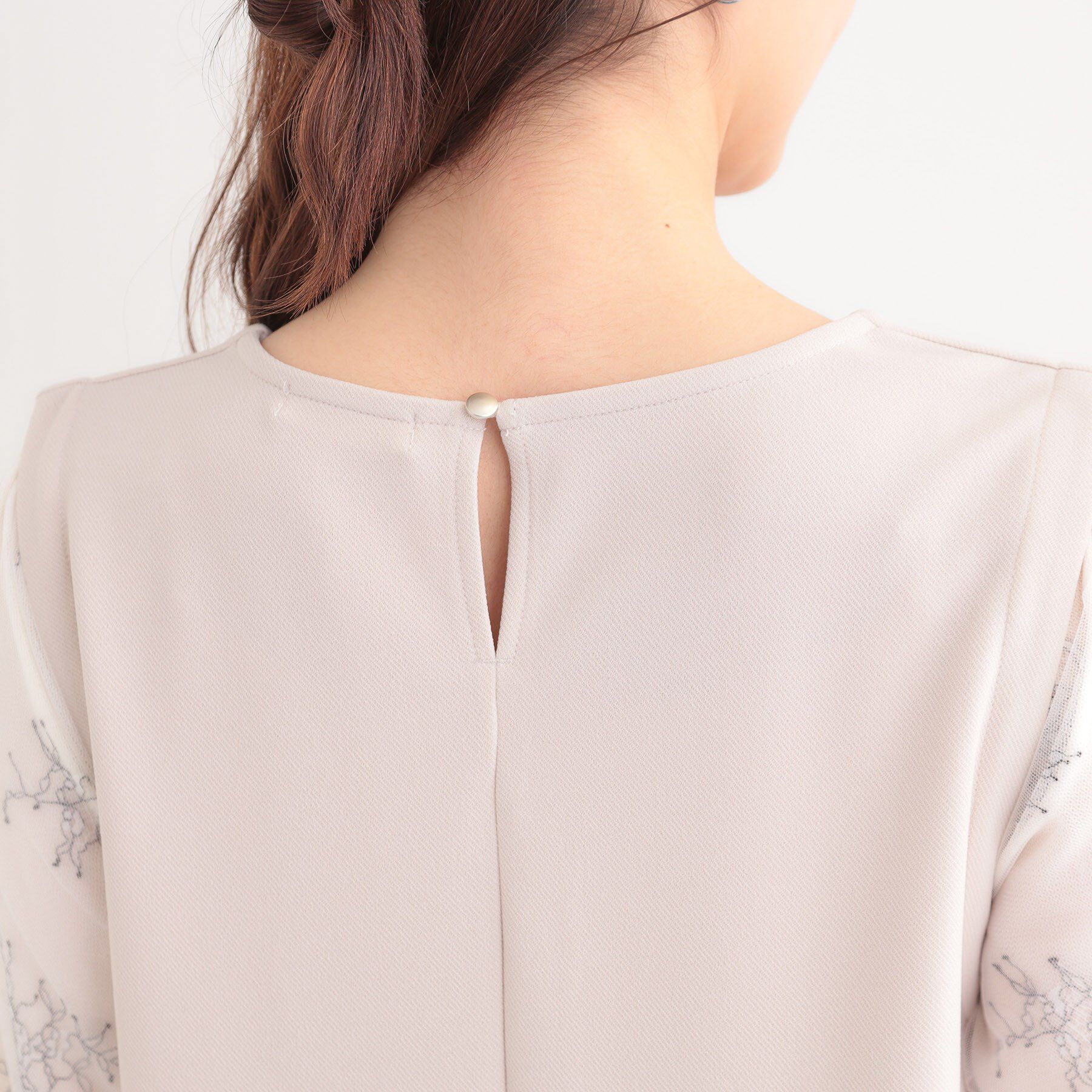 SHOO･LA･RUE「1枚で上品に決まる お袖レース切り替え7分袖ワンピース」|ワンピース|