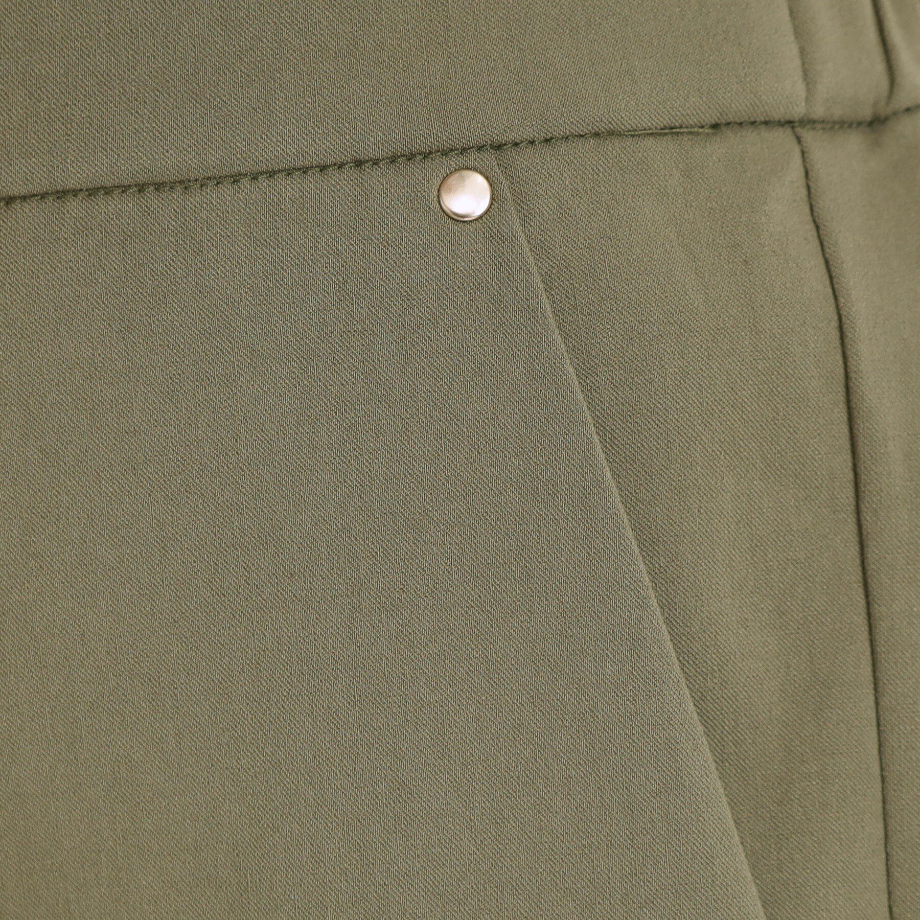 SHOO･LA･RUE「【高レビュー/S-LL/ひんやり】ゴールドパーツがアクセント ストレッチワイドパンツ」|その他|