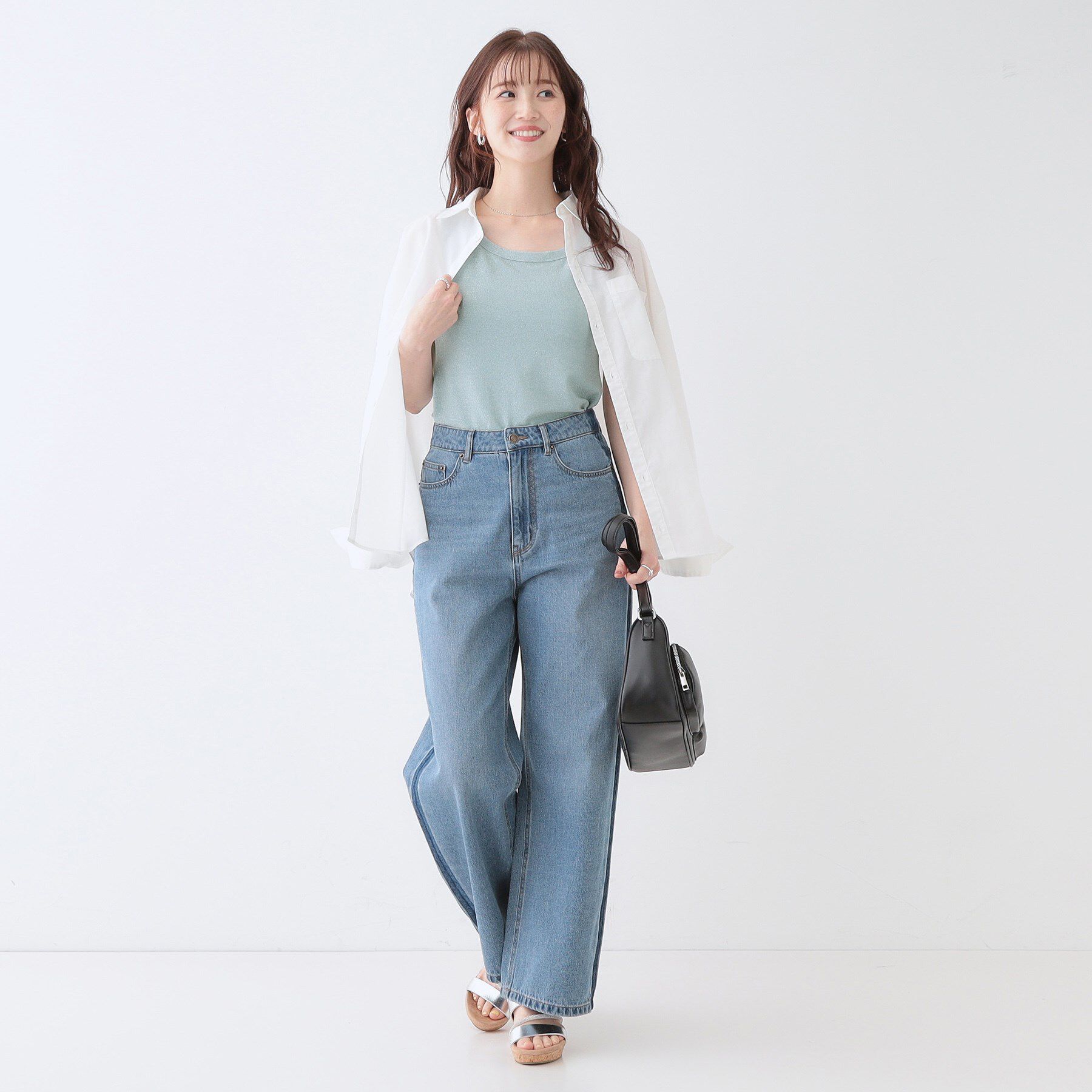 SHOO･LA･RUE「【高レビュー/S-LL】大人ヘルシーなスタイルに ラメタンクトップ」|キャミソール|