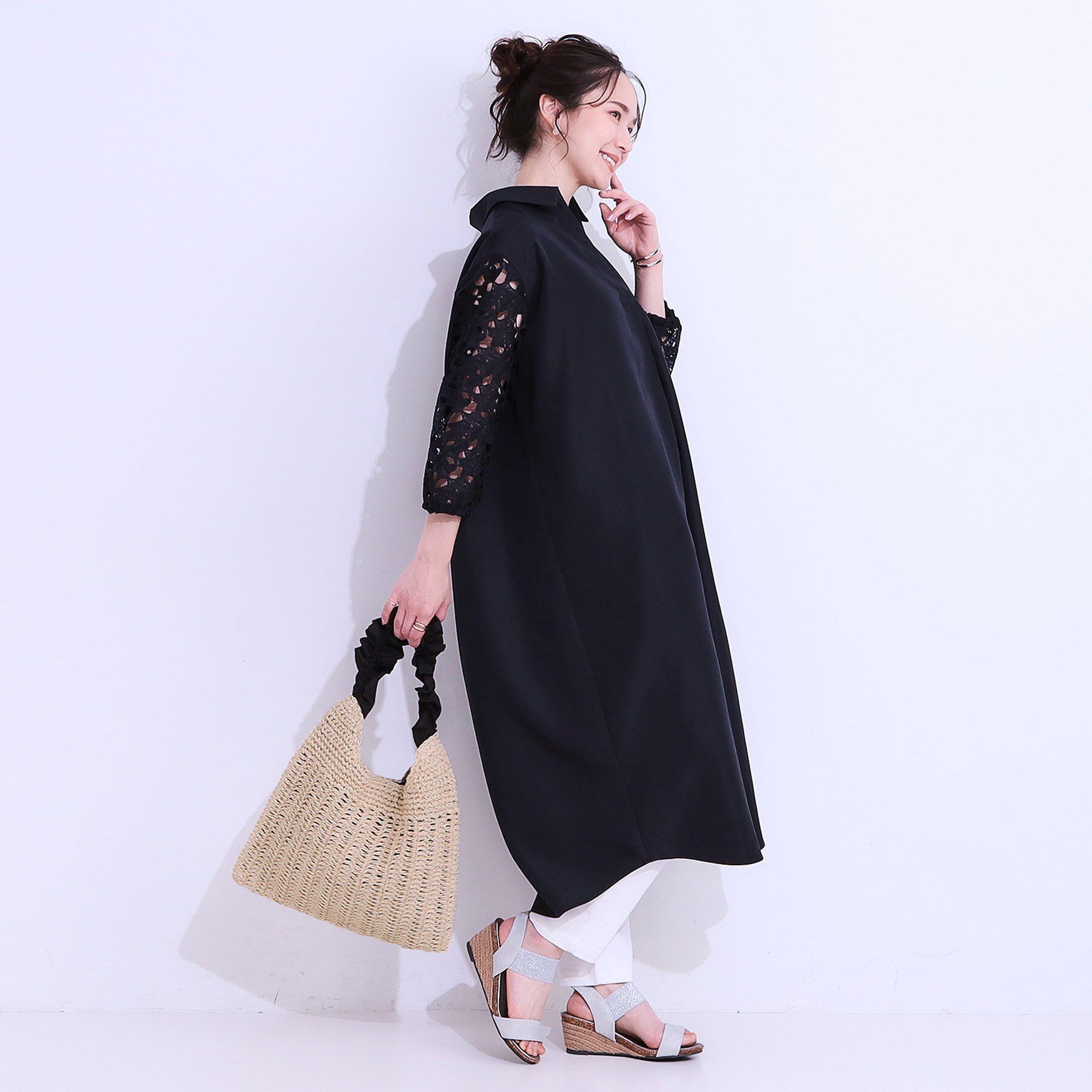 SHOO･LA･RUE「ペーパーフリルトートバッグ」|トートバッグ|