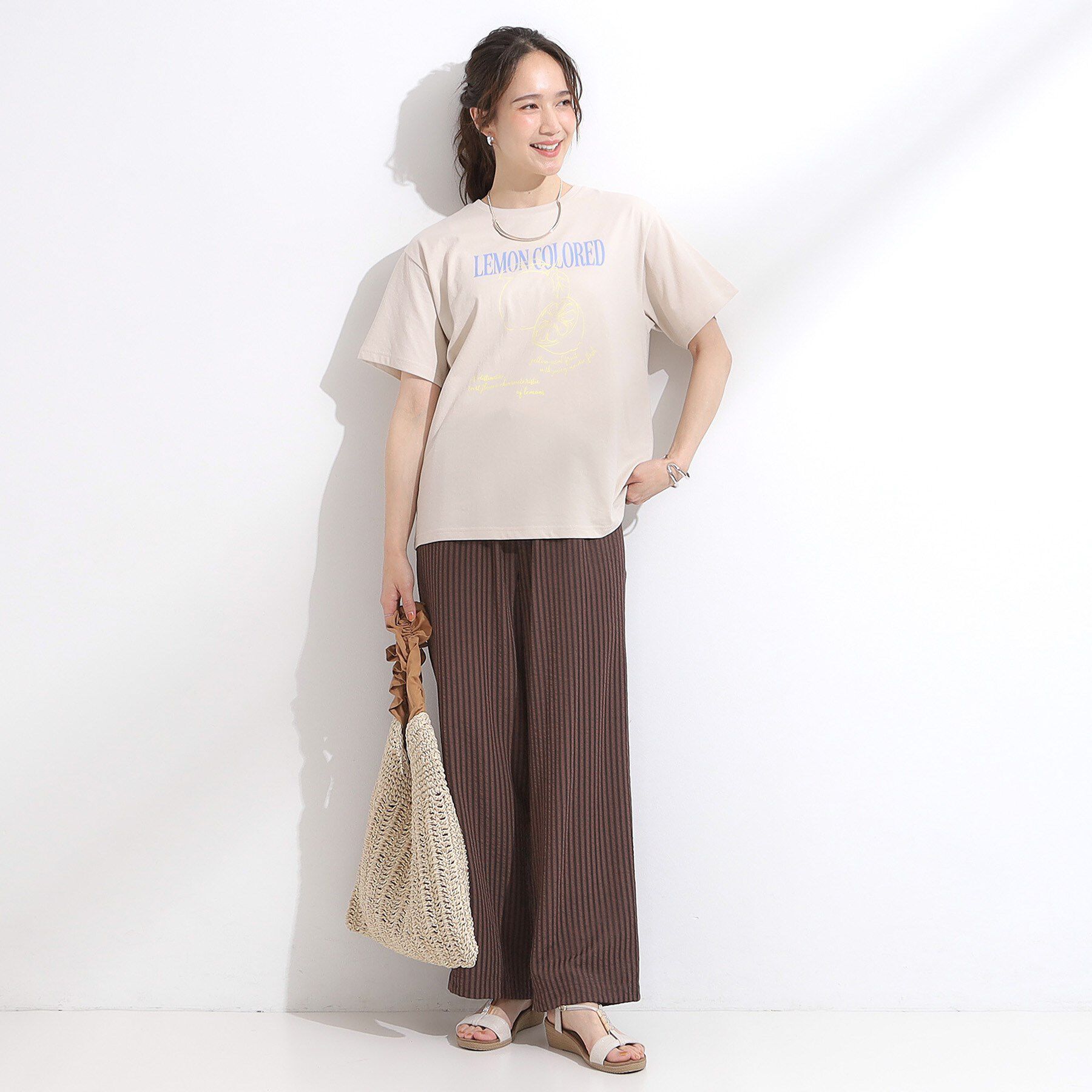 SHOO･LA･RUE「【洗える/S-LL/ひんやり/UV】選べる6柄 プリントTシャツ」|Tシャツ・カットソー|